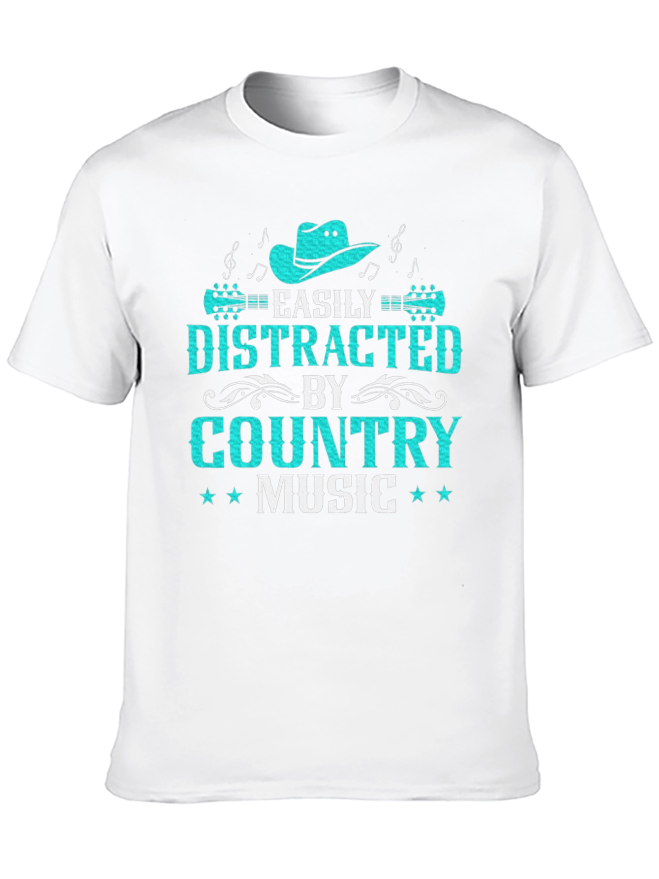 Black Country Music Graphic Tee - Easily Distracted view 10