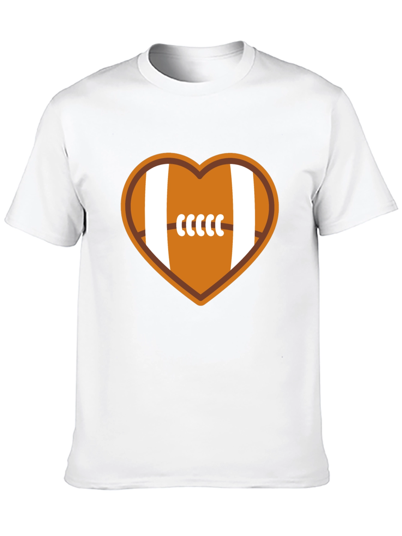 Black Football Heart Graphic Tee - Soft Cotton Blend view 10