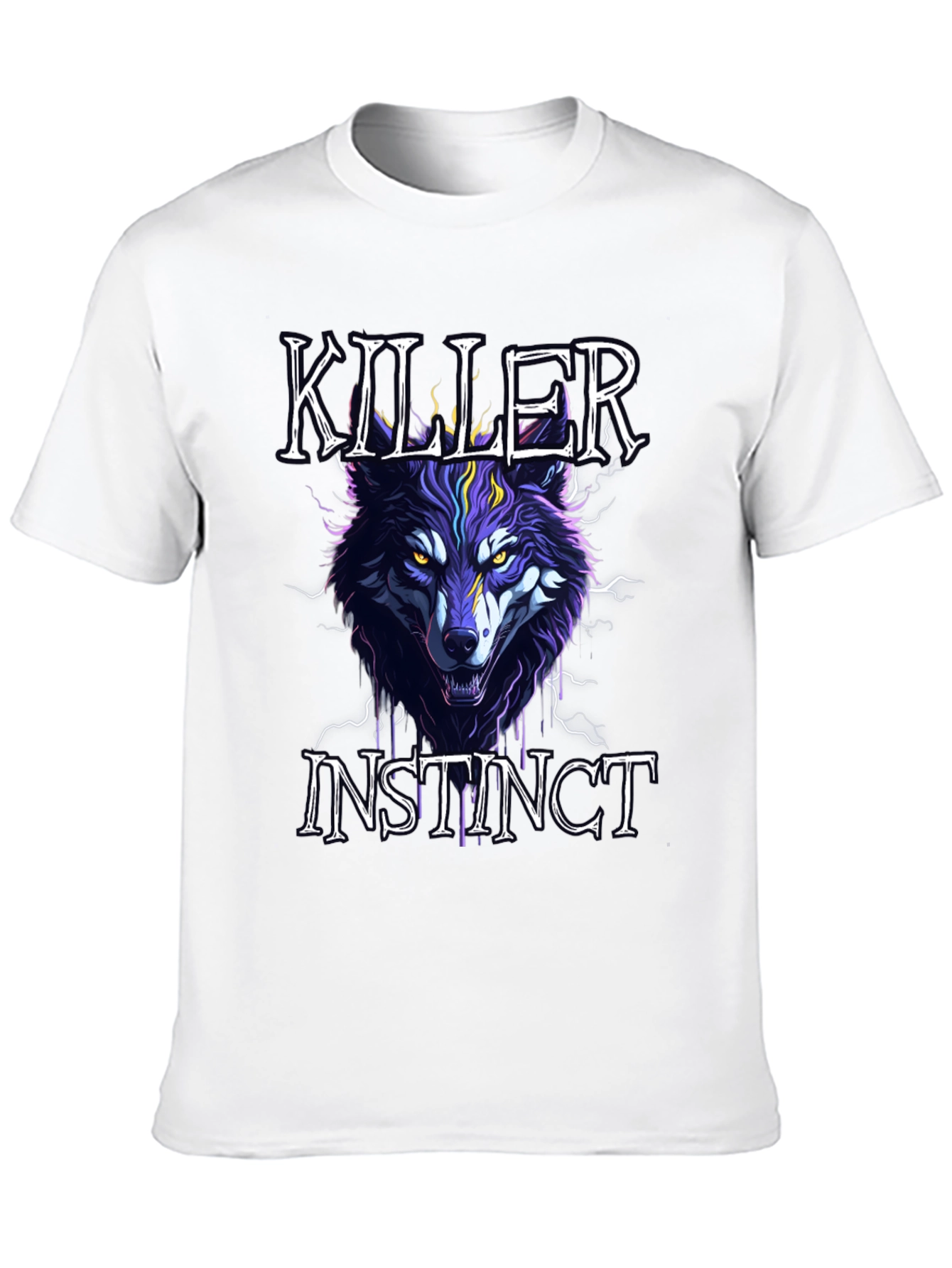Black Killer Instinct Wolf Graphic Tee - Black view 10