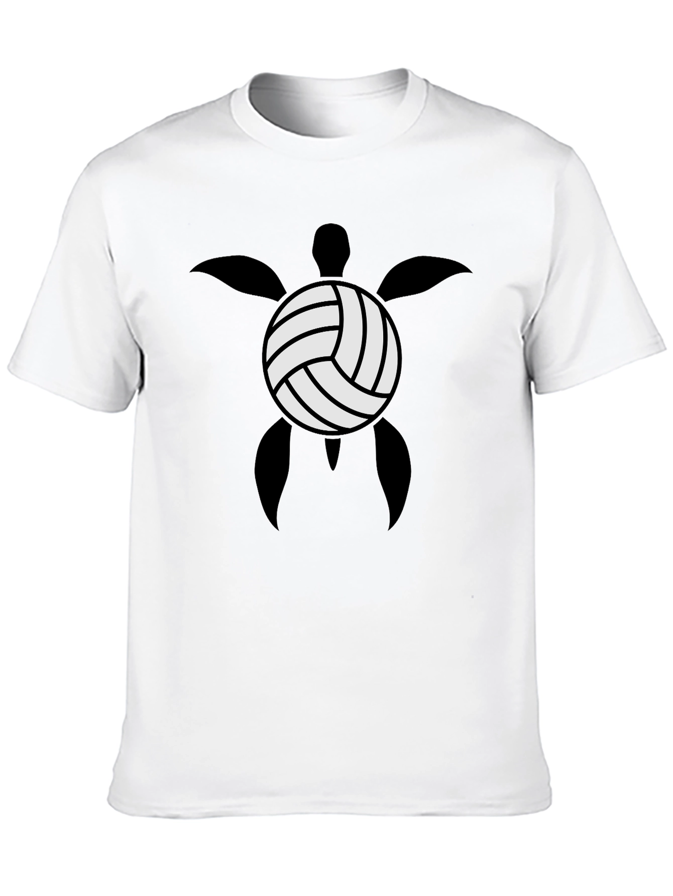 Black Volleyball Turtle Graphic Tee view 10