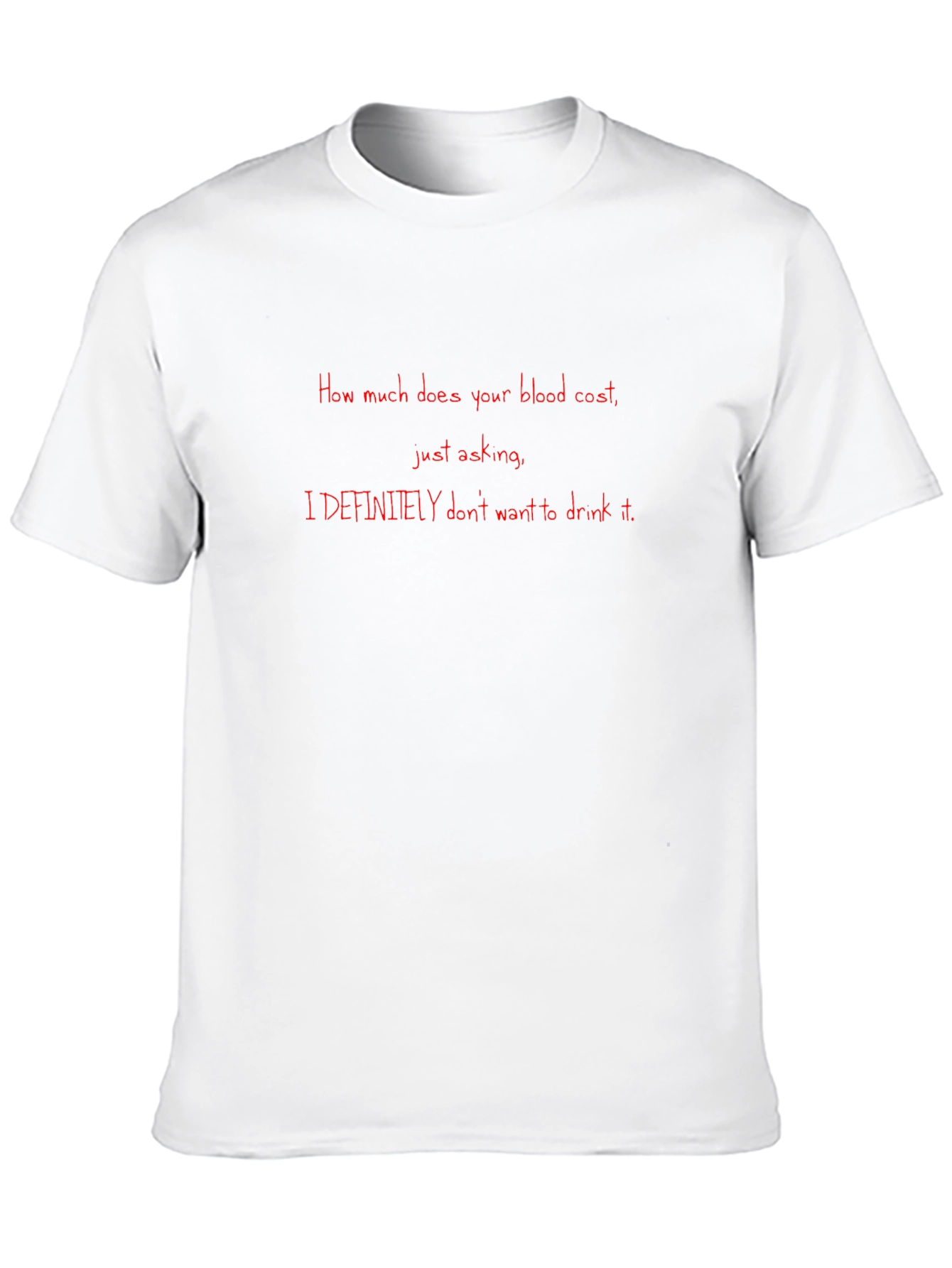 Black Blood Cost T-Shirt - Funny Vampire Humor Tee view 10