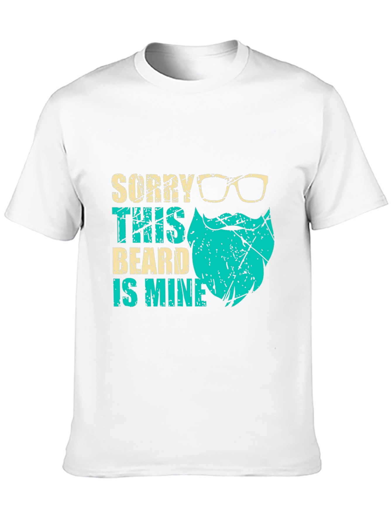 Black Bearded Humor Graphic Tee - 'Sorry This Beard is Mine' view 10