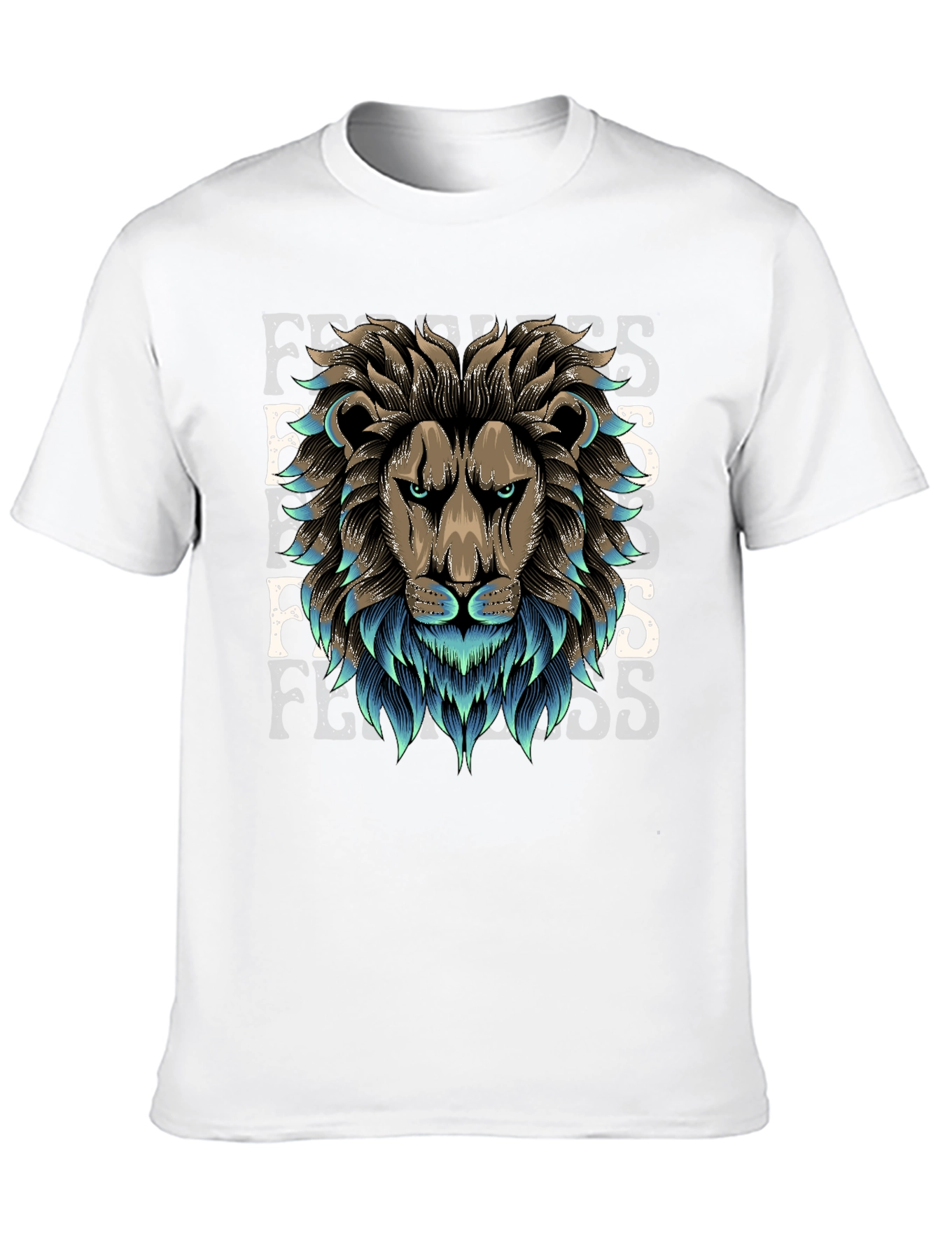 Black Fearless Lion Graphic Tee view 10