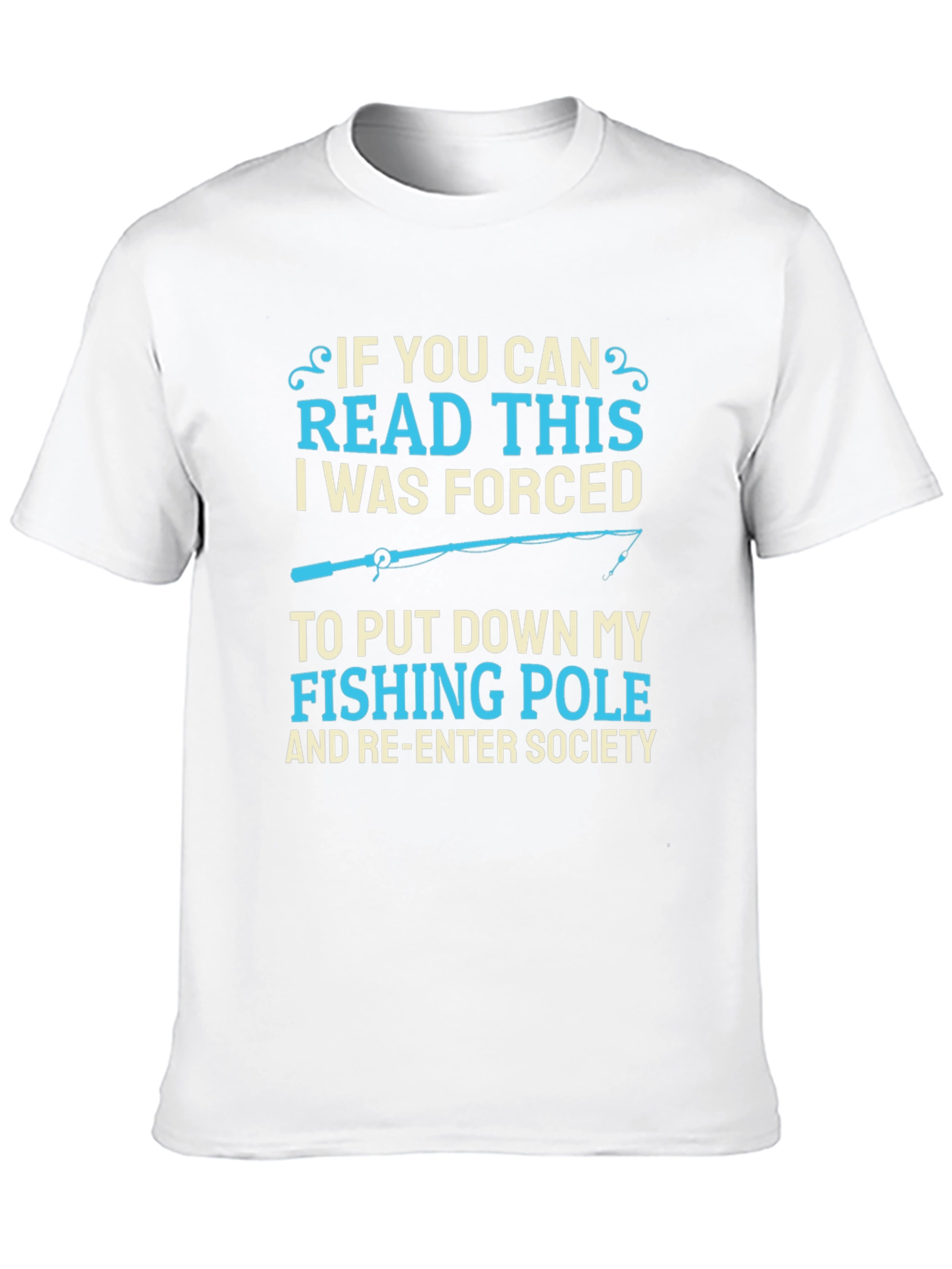 Black Funny Fishing T-Shirt - Forced to Re-Enter Society view 10