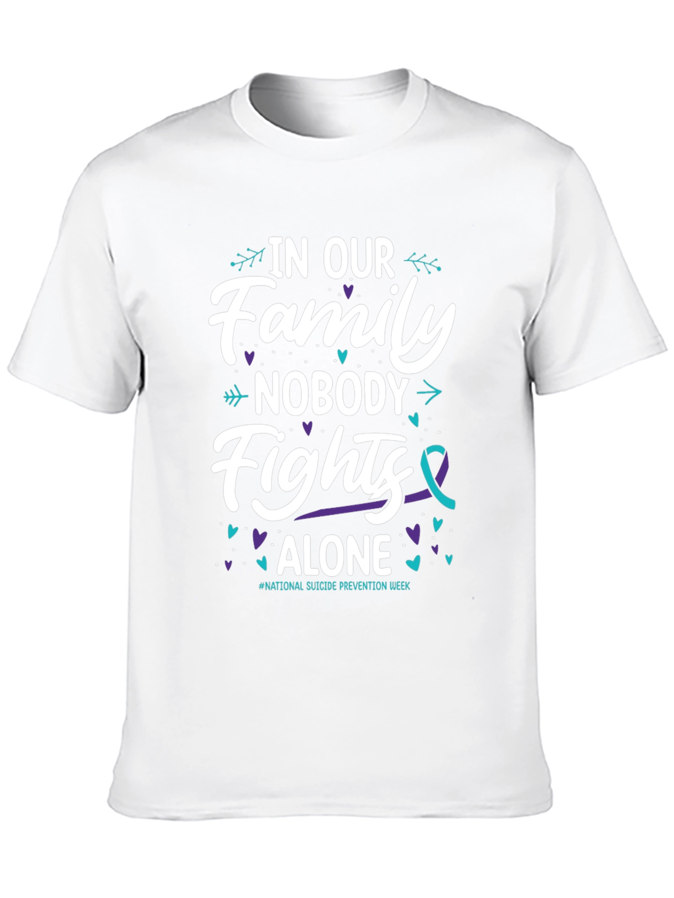 Black In Our Family Nobody Fights Alone T-Shirt view 10