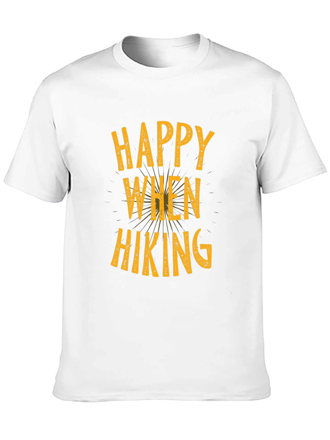 Black Happy When Hiking Graphic Tee - Soft Cotton Blend view 10