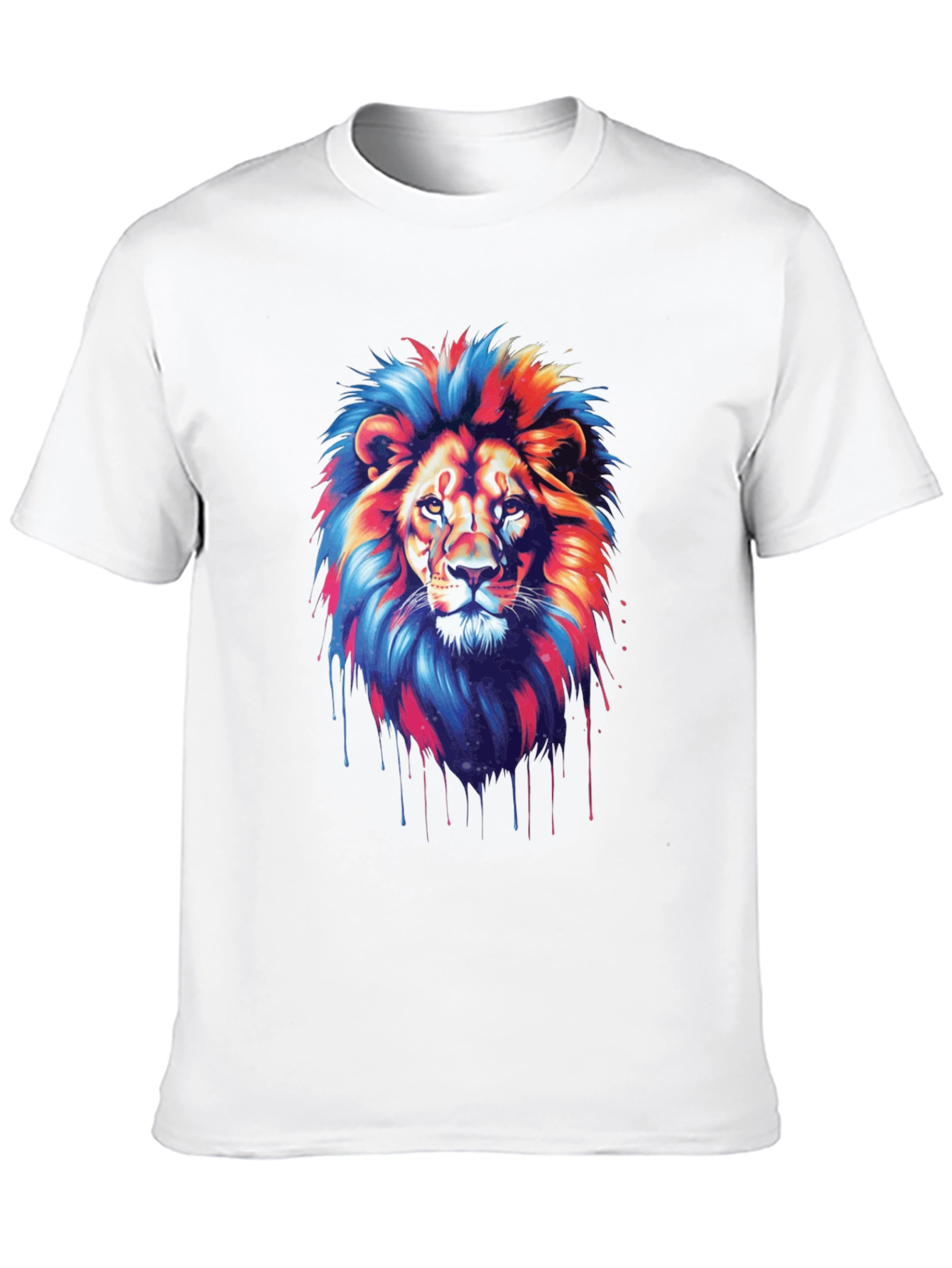 Black Vivid Lion Graphic Tee - Bold Style view 10
