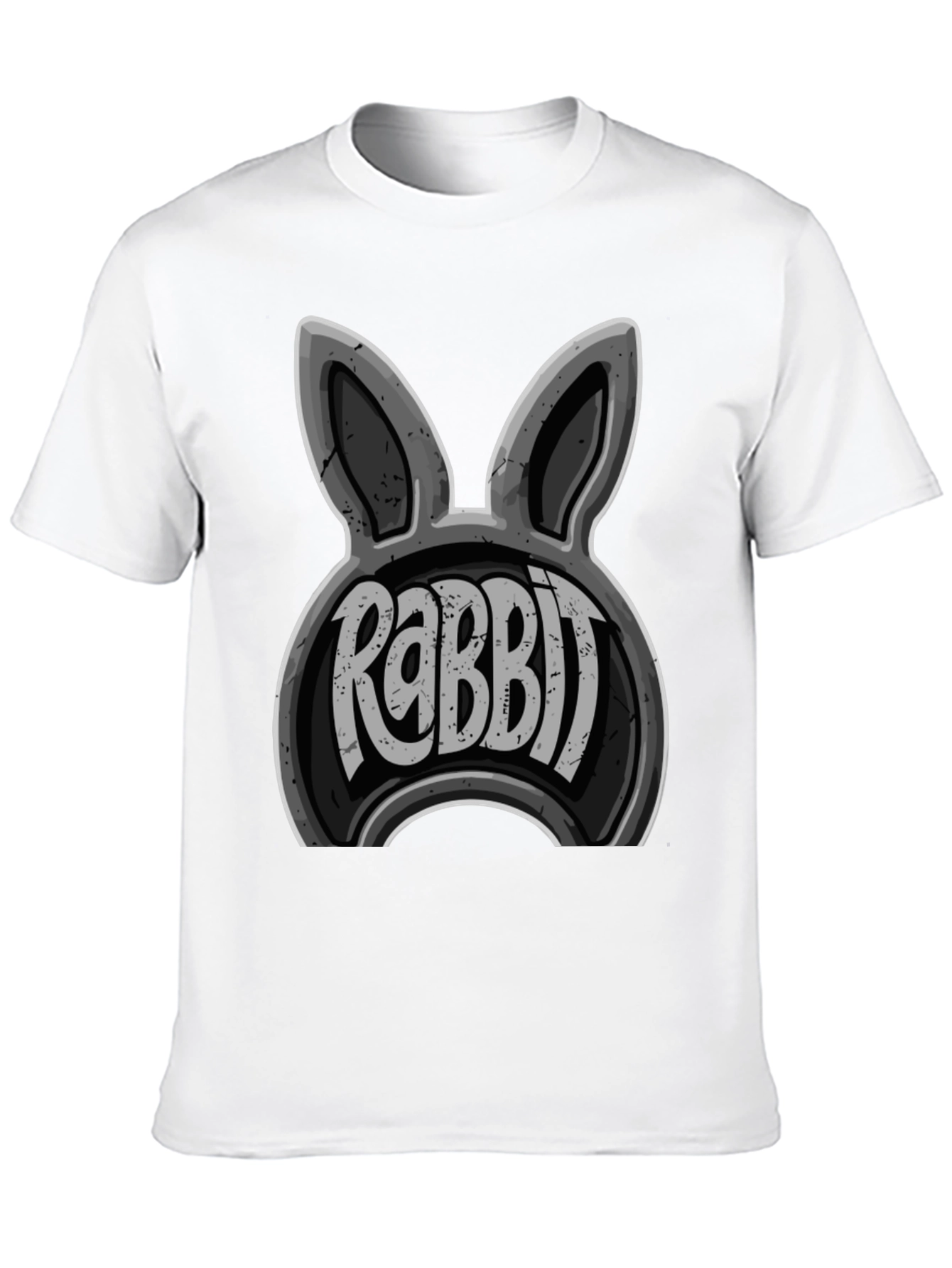 Black Rabbit Graphic Print Men's T-Shirt view 10