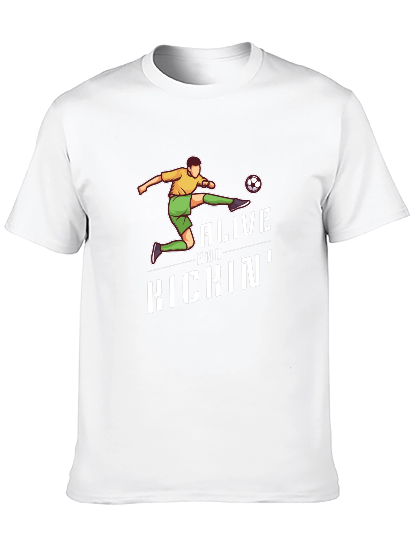 Black Alive and Kickin' Soccer Graphic Tee view 10