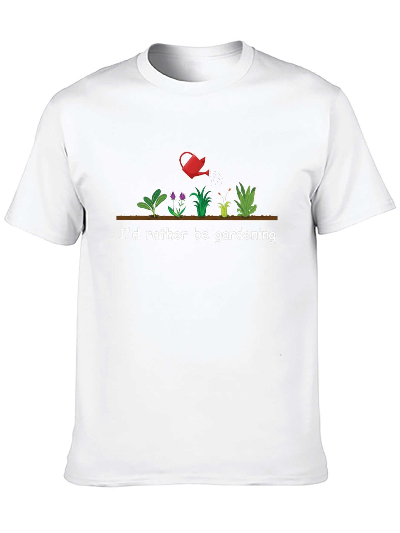 Black Gardening T-Shirt - I'd Rather Be Gardening Tee view 10