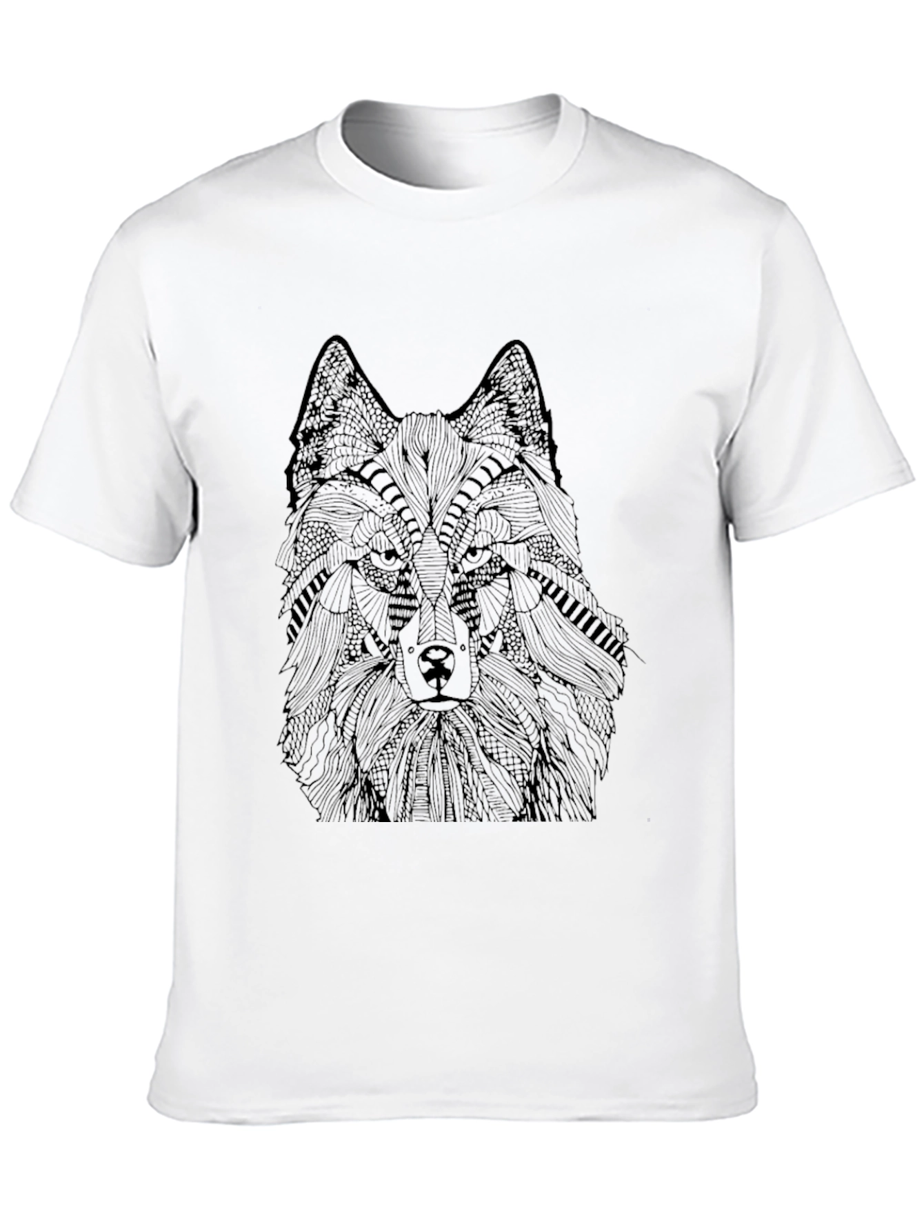 Black Wolf Graphic Black T-Shirt view 10