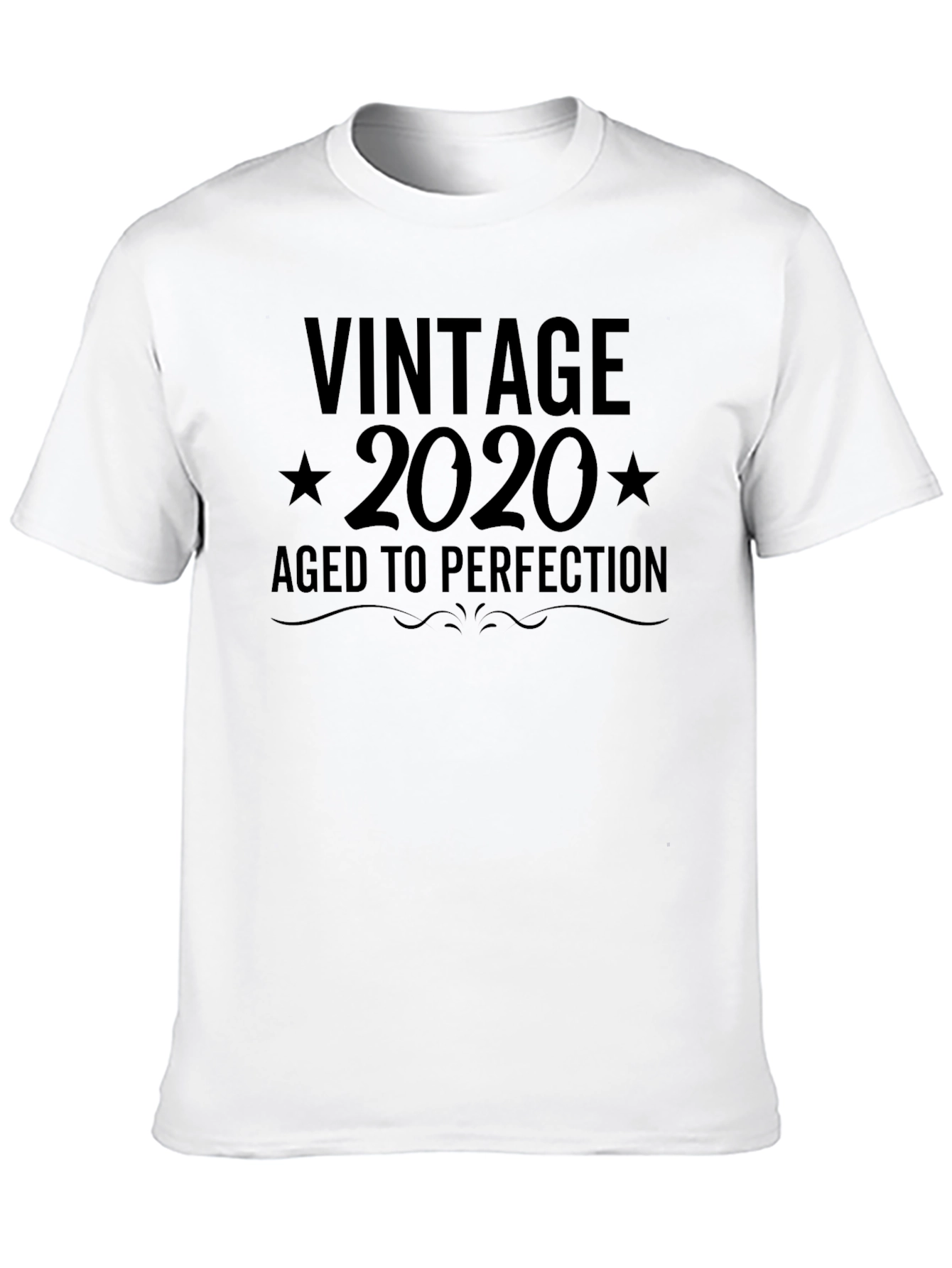 Black Vintage 2020 Aged To Perfection Graphic T-Shirt view 10