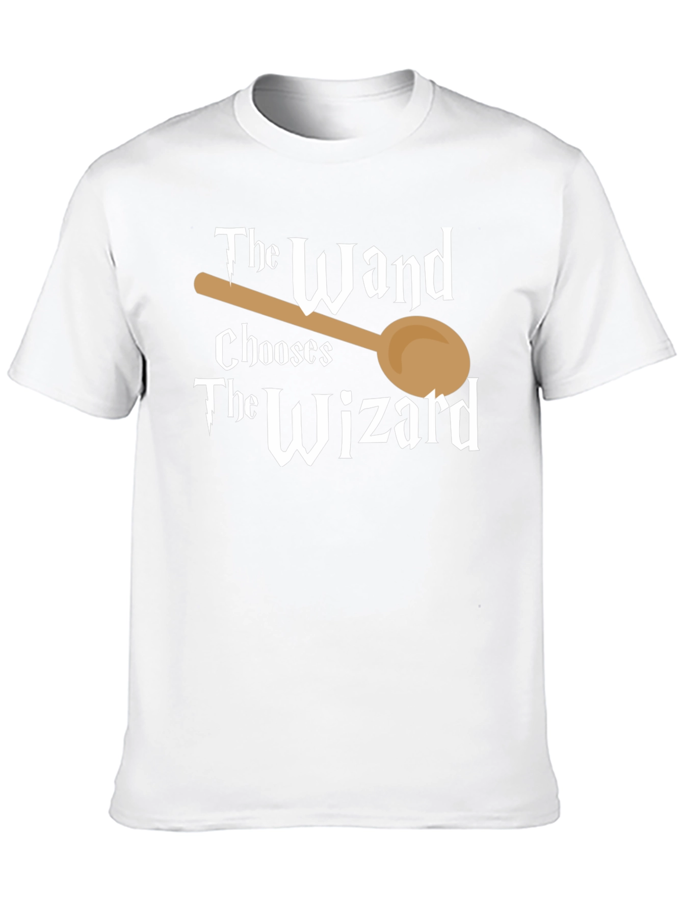 Black The Wand Chooses The Wizard Funny T-Shirt view 10