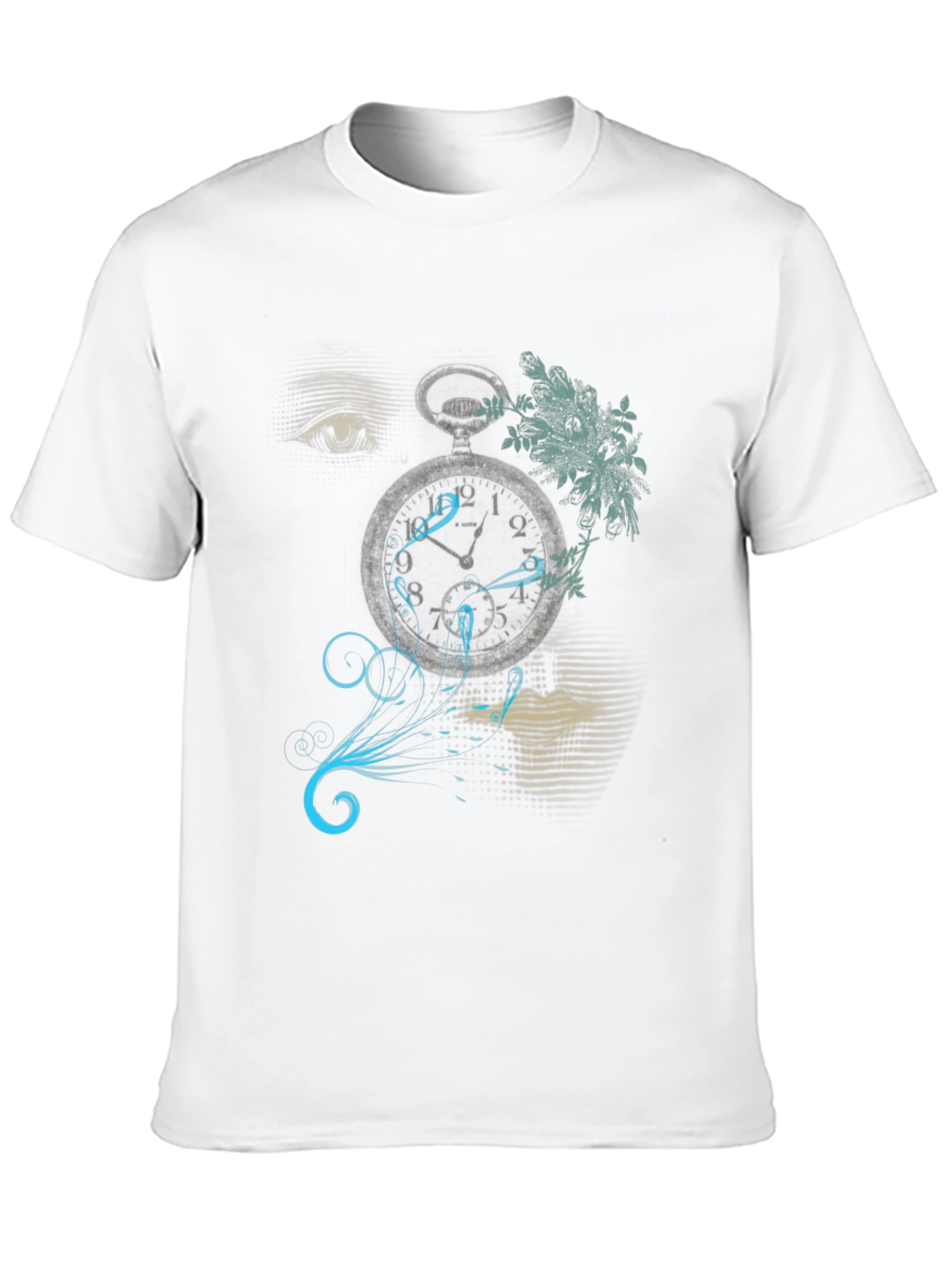 Black Surreal Dreamscape Graphic Print T-Shirt view 10