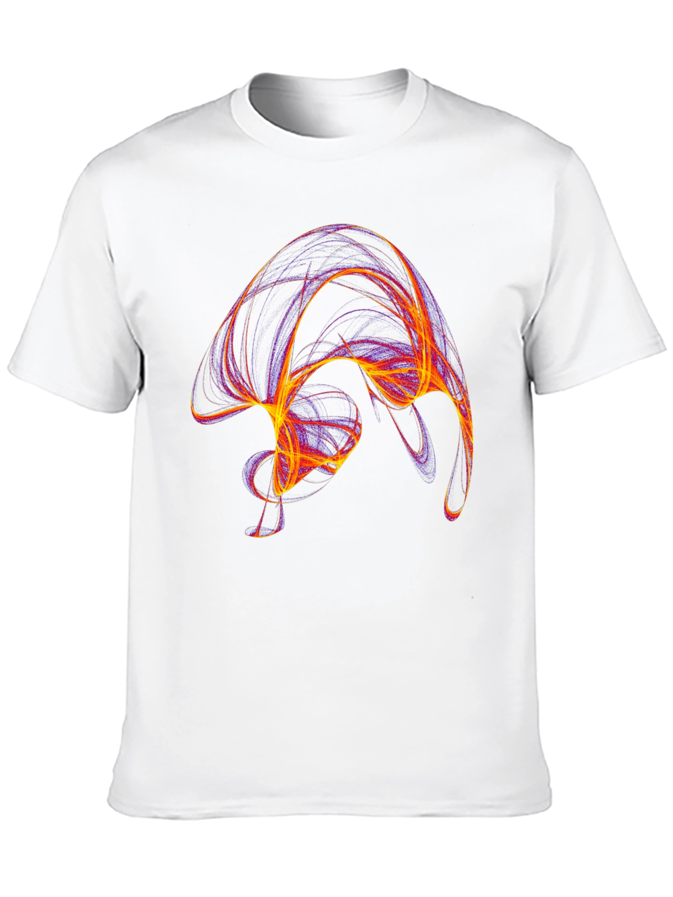 Black Abstract Swirl Graphic Black T-Shirt view 10