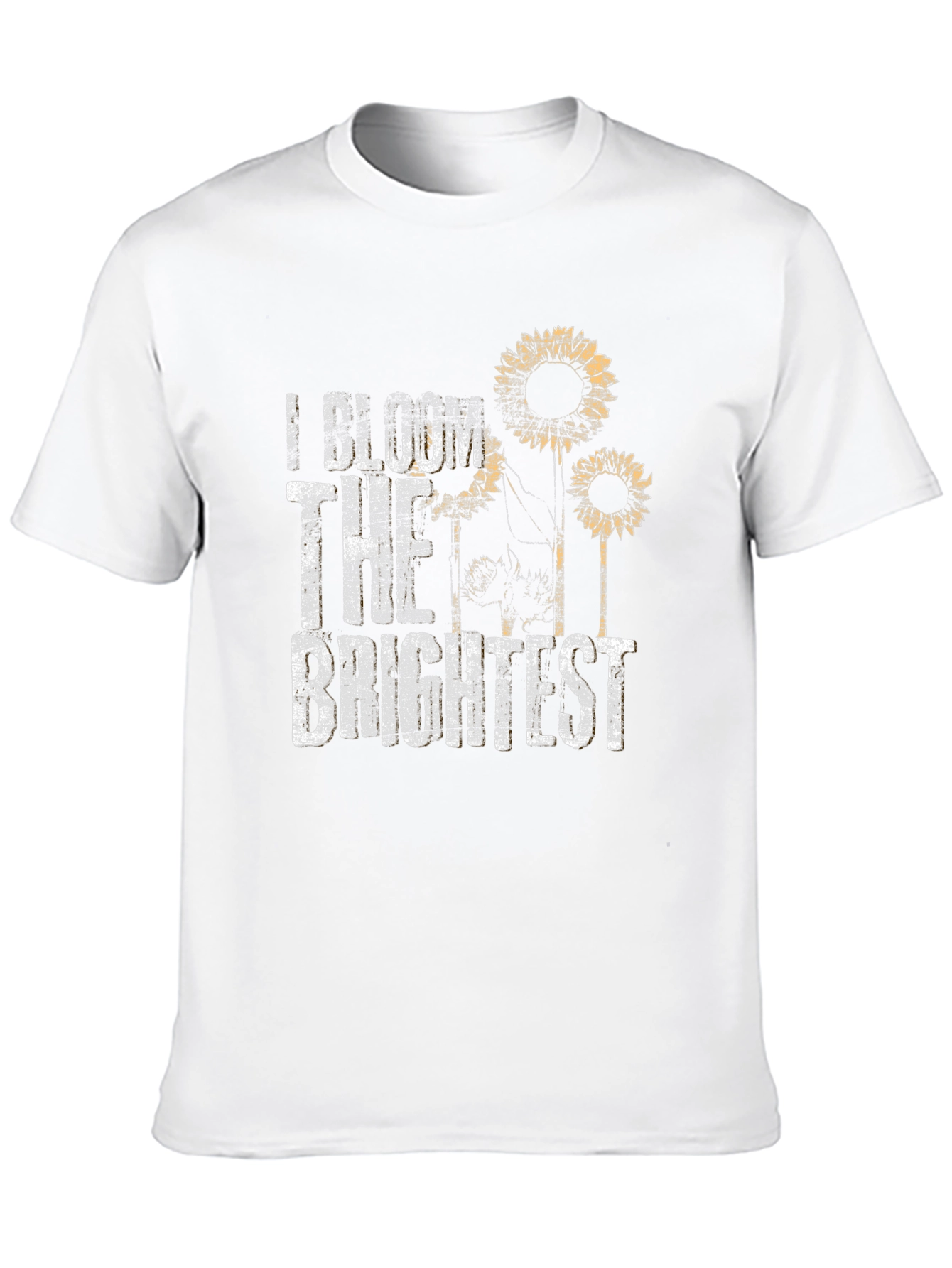 Black I Bloom the Brightest Sunflower Graphic T-Shirt view 10
