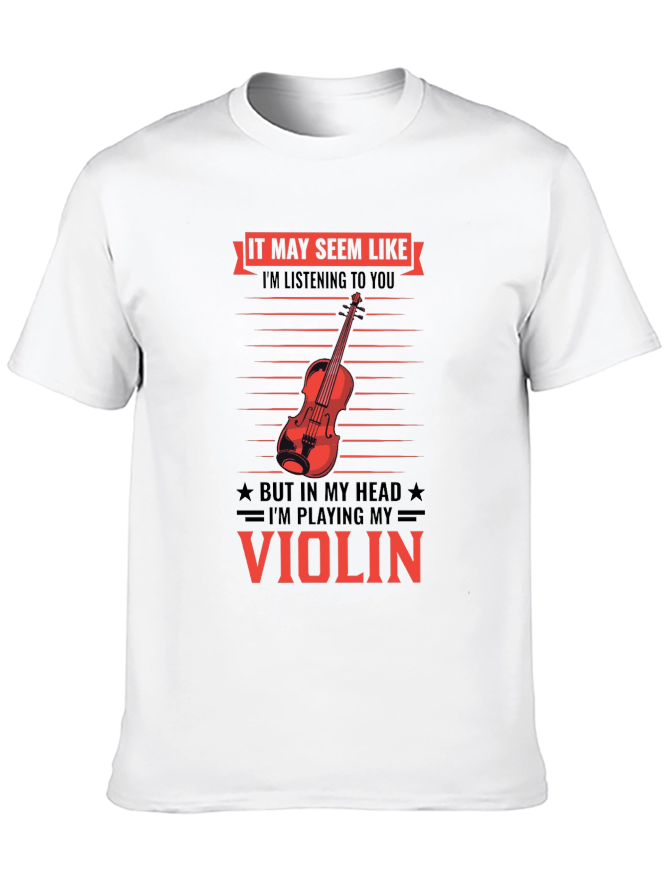 Black Violin Player T-Shirt - Funny Music Lover Tee view 10