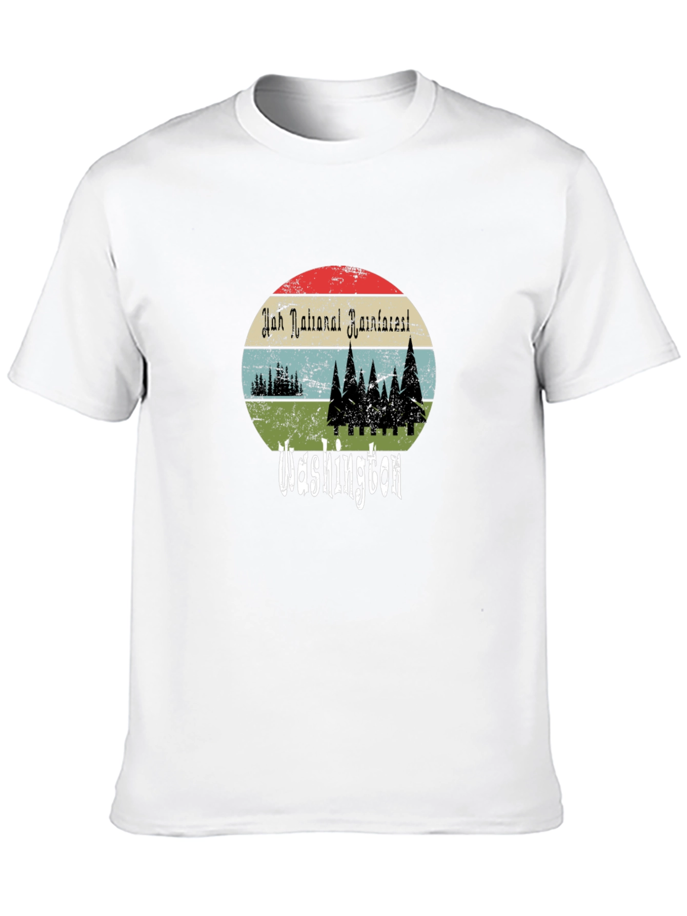 Black Hoh Rainforest Washington T-Shirt view 10