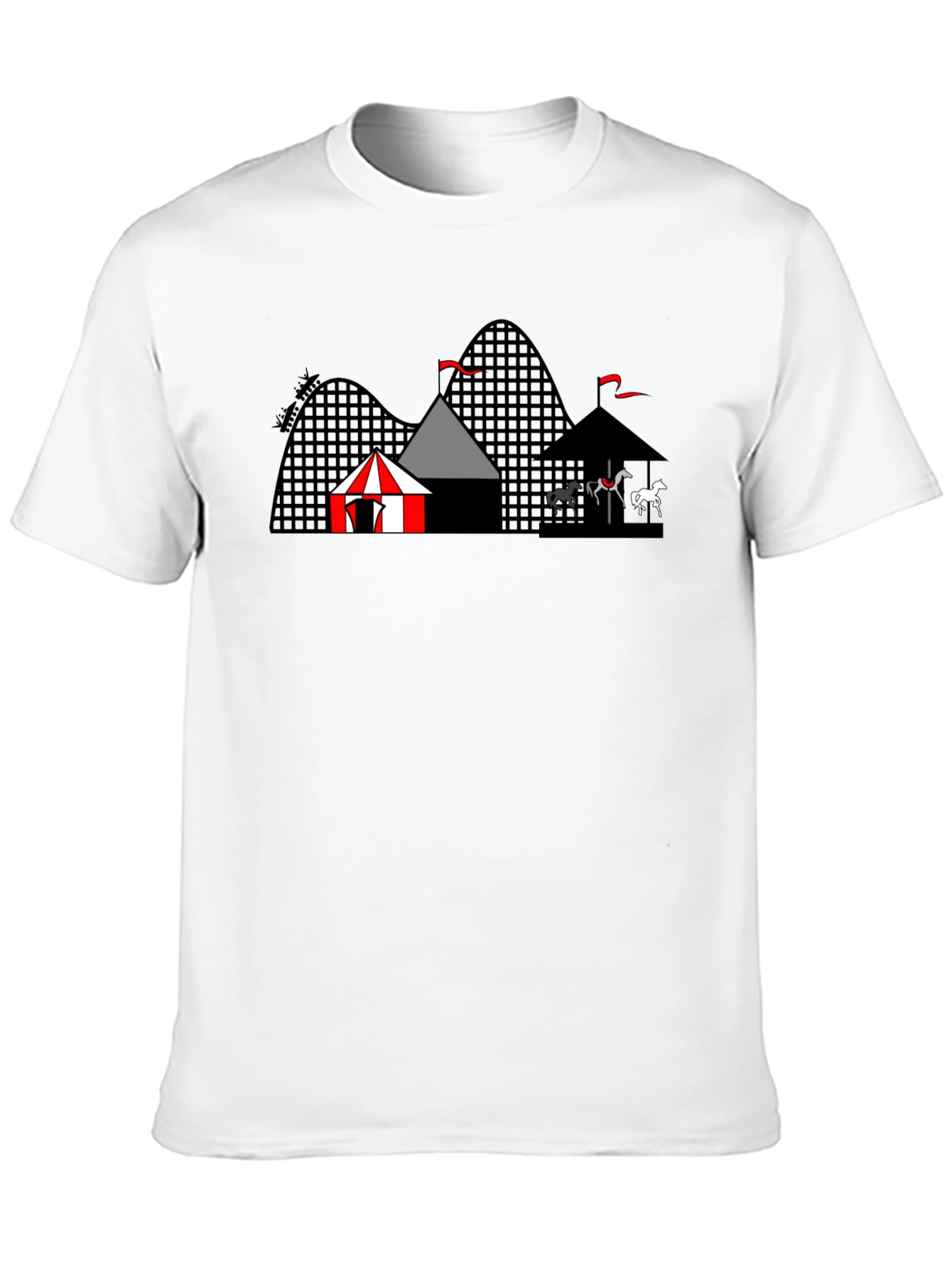Black Amusement Park Graphic T-Shirt view 10