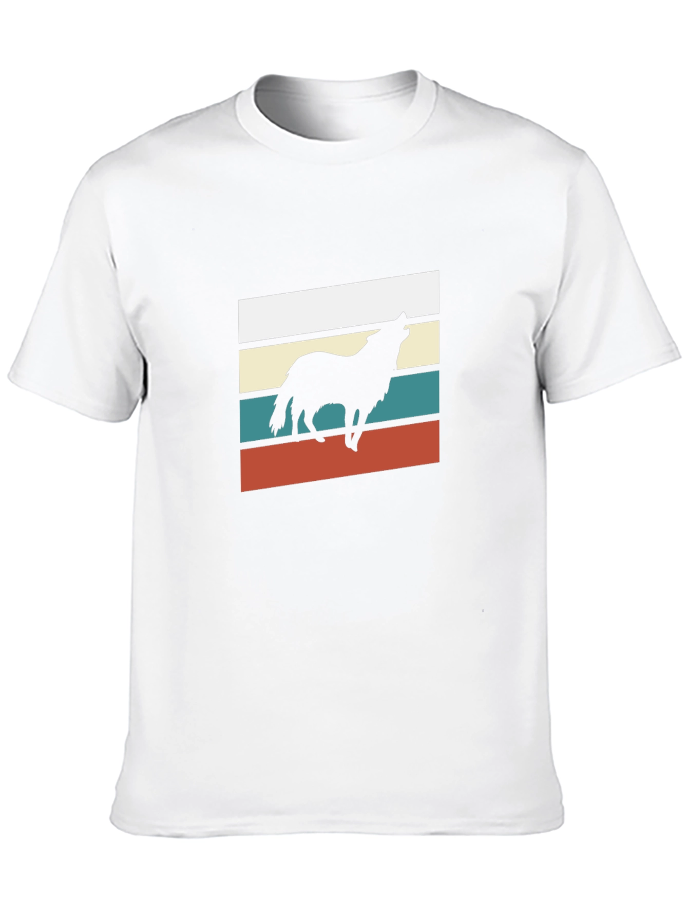 Black Retro Wolf Graphic Tee - Black view 10