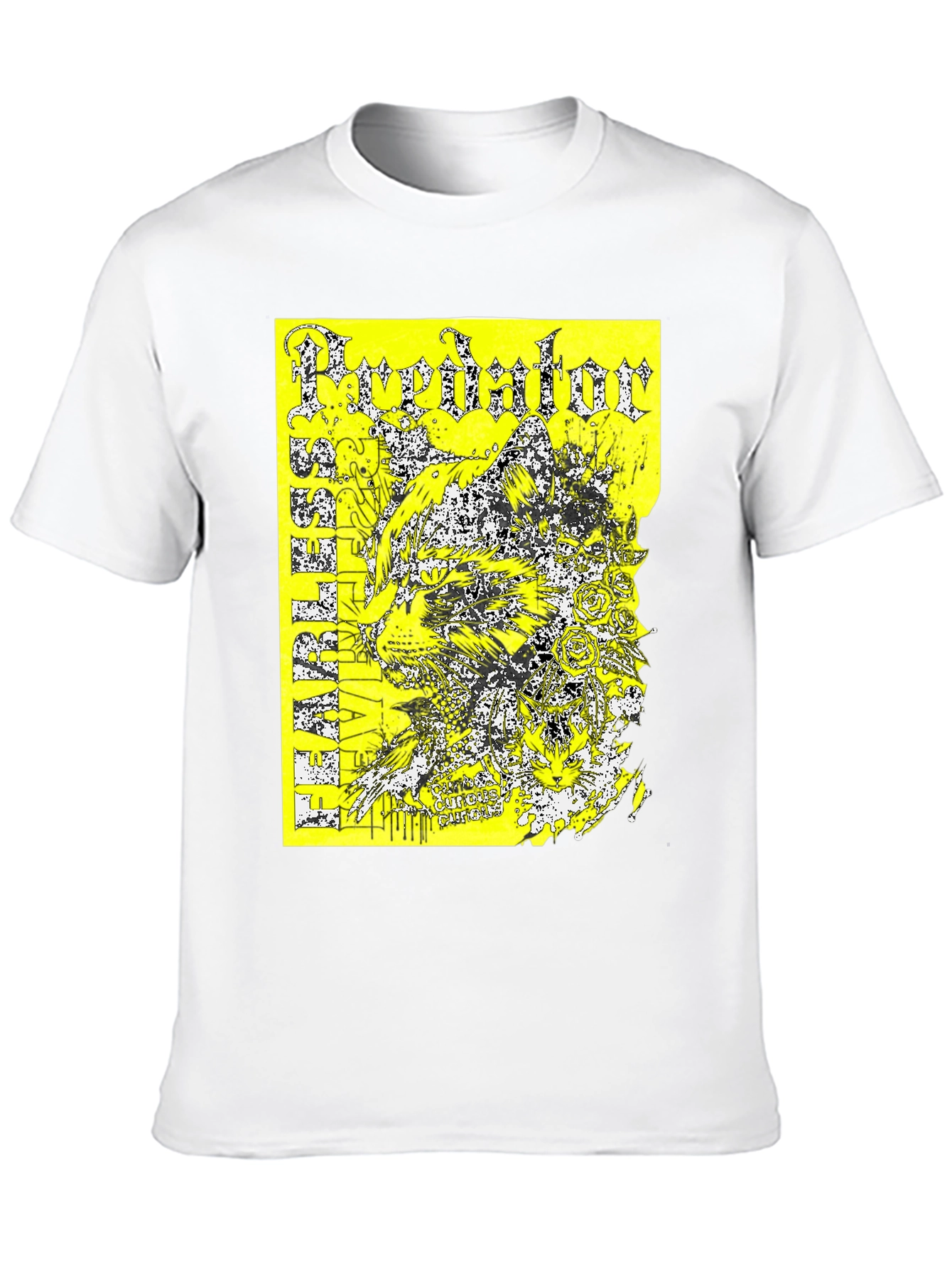 Black Predator Graphic Print T-Shirt - Black view 10