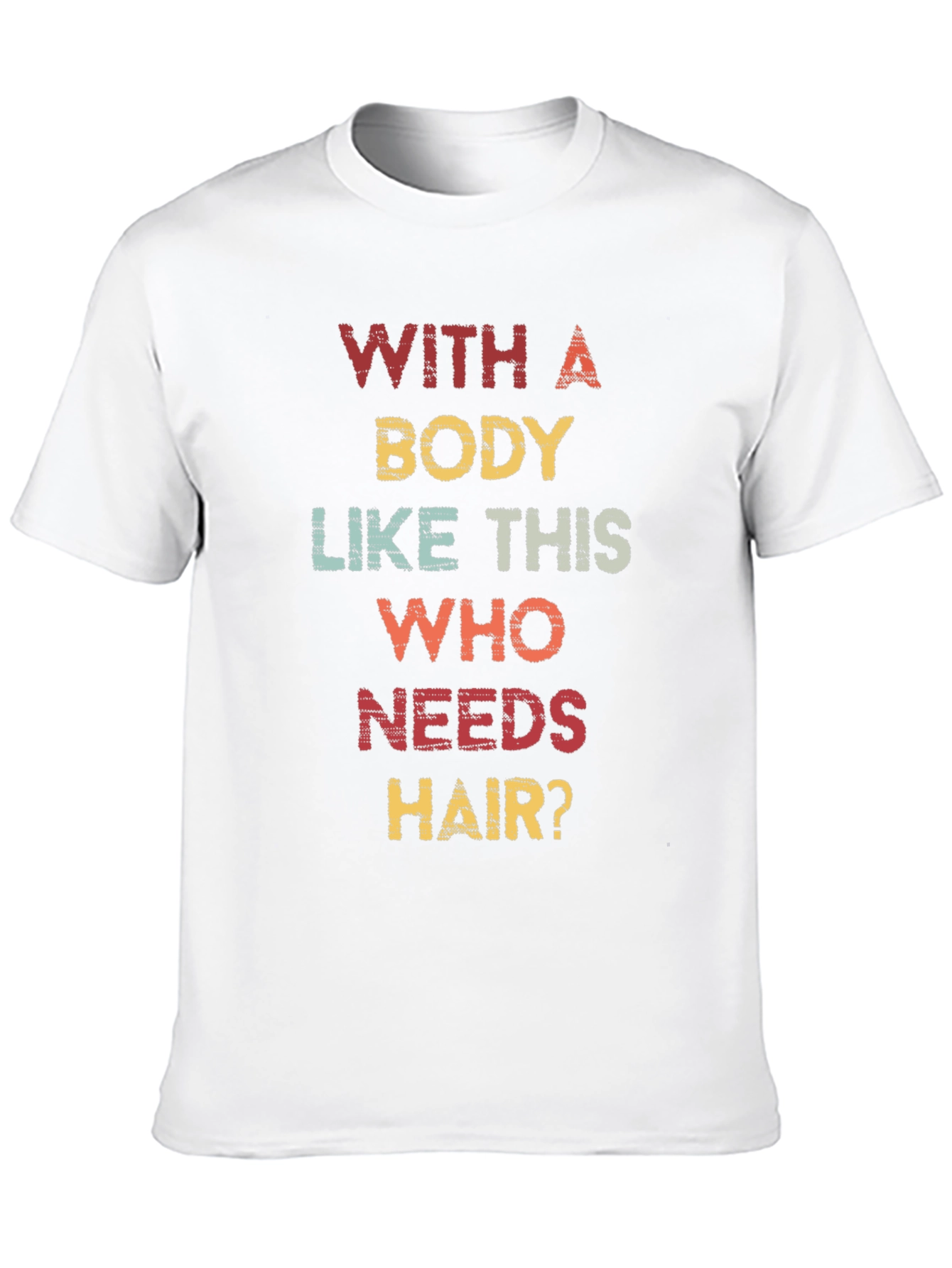 Black Funny Bald Man T-Shirt - Who Needs Hair? view 10