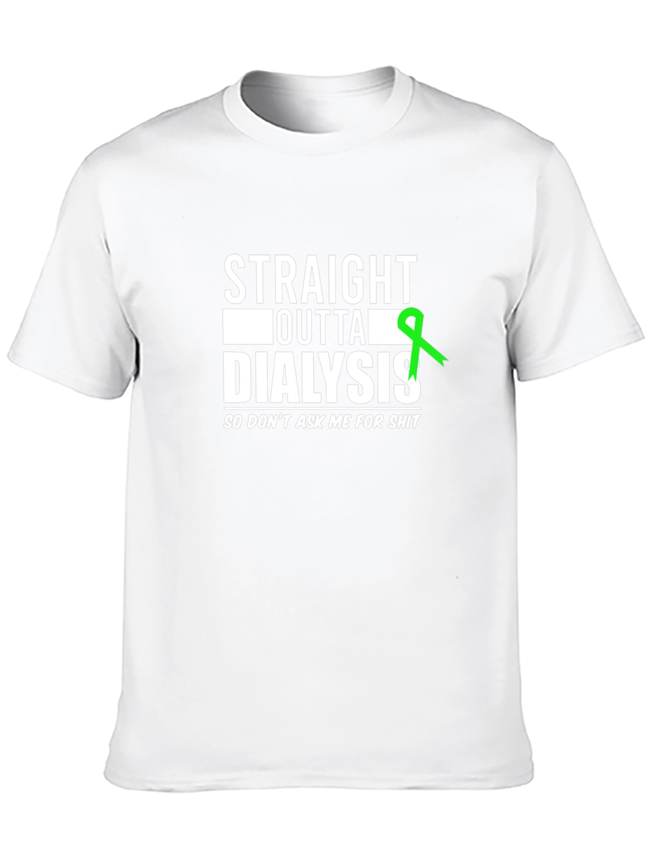 Black Straight Outta Dialysis Graphic Tee - Funny Kidney Disease Awareness view 10