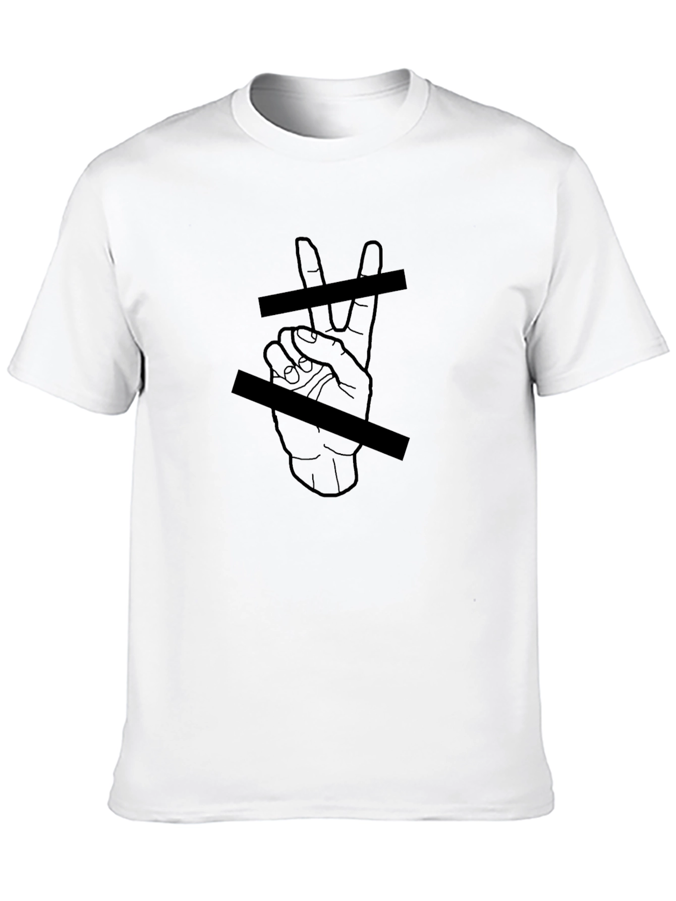 Black Black Tee with Hand Graphic view 10
