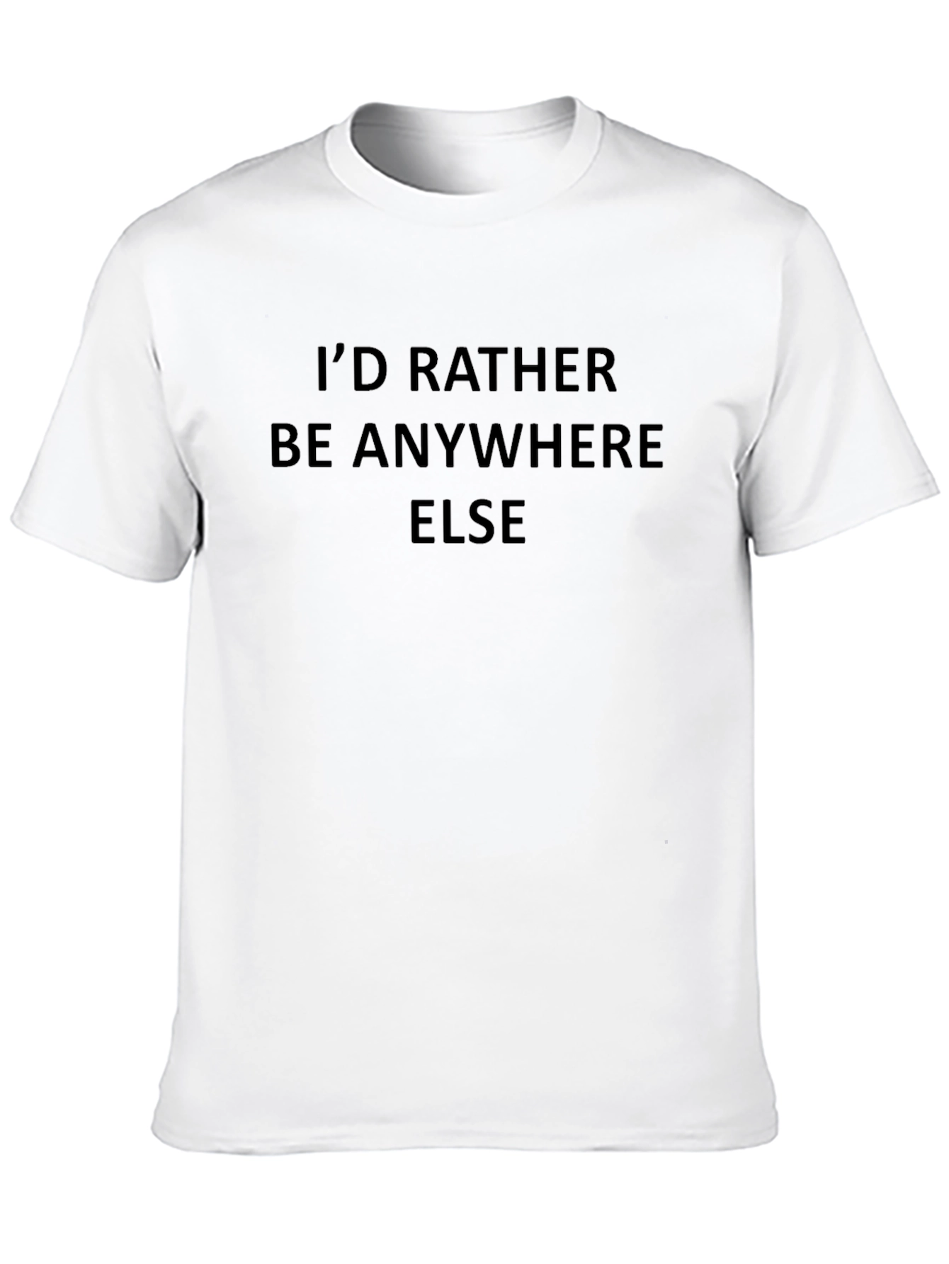 Black I'd Rather Be Anywhere Else Graphic T-Shirt view 10