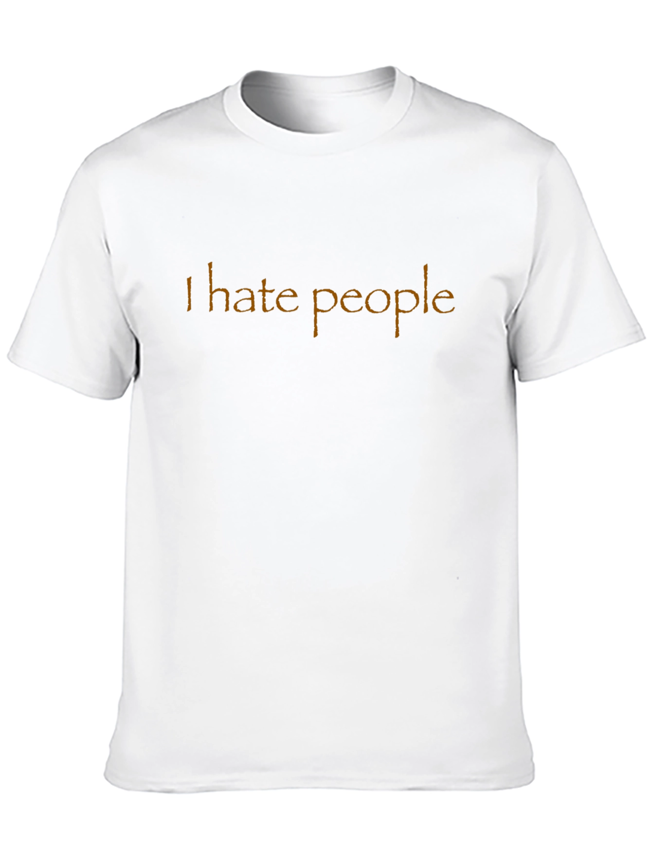 Black I Hate People Graphic Tee - Black Crewneck Casual T-Shirt view 10