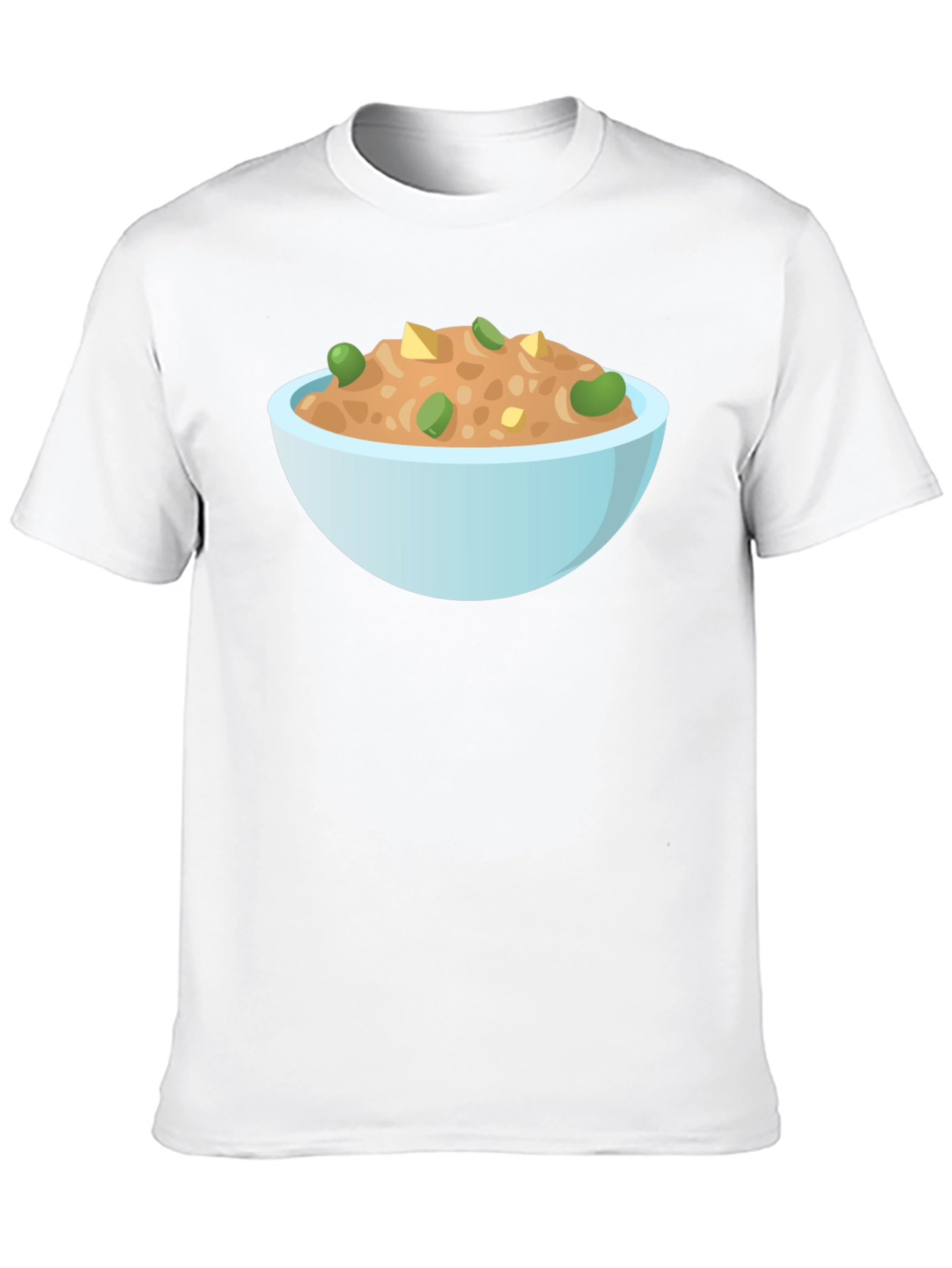 Black Bowl of Food Graphic Tee - Unisex Black T-Shirt view 10