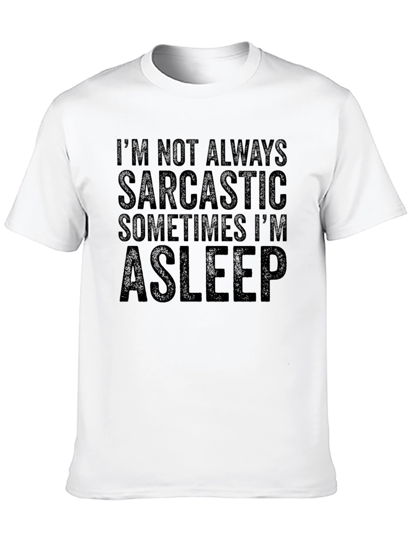 Black Sarcastic Sleep T-Shirt - Funny Men's Tee view 10