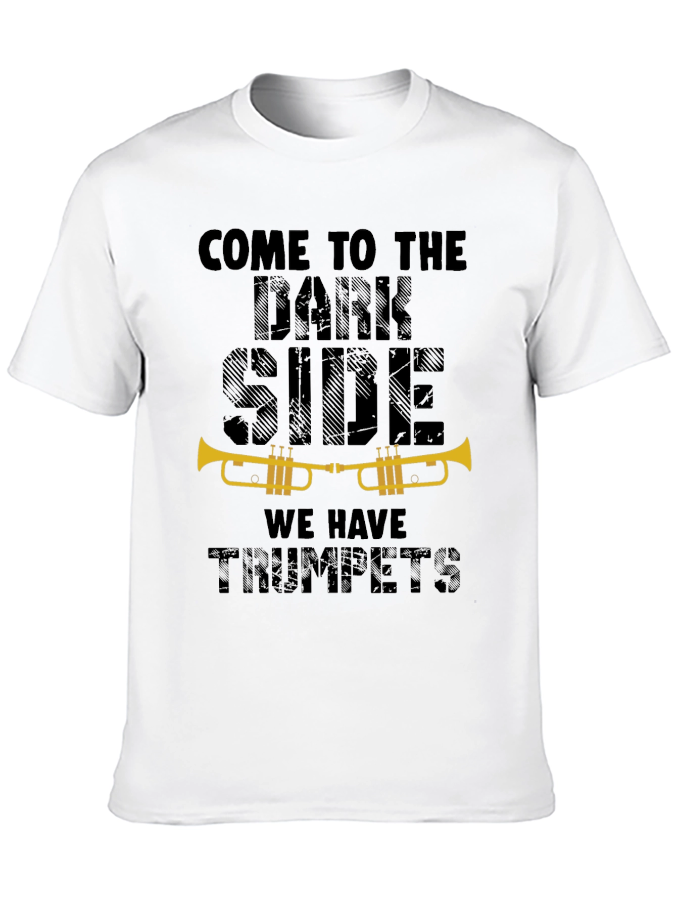 Black Dark Side Trumpets Graphic T-Shirt view 10