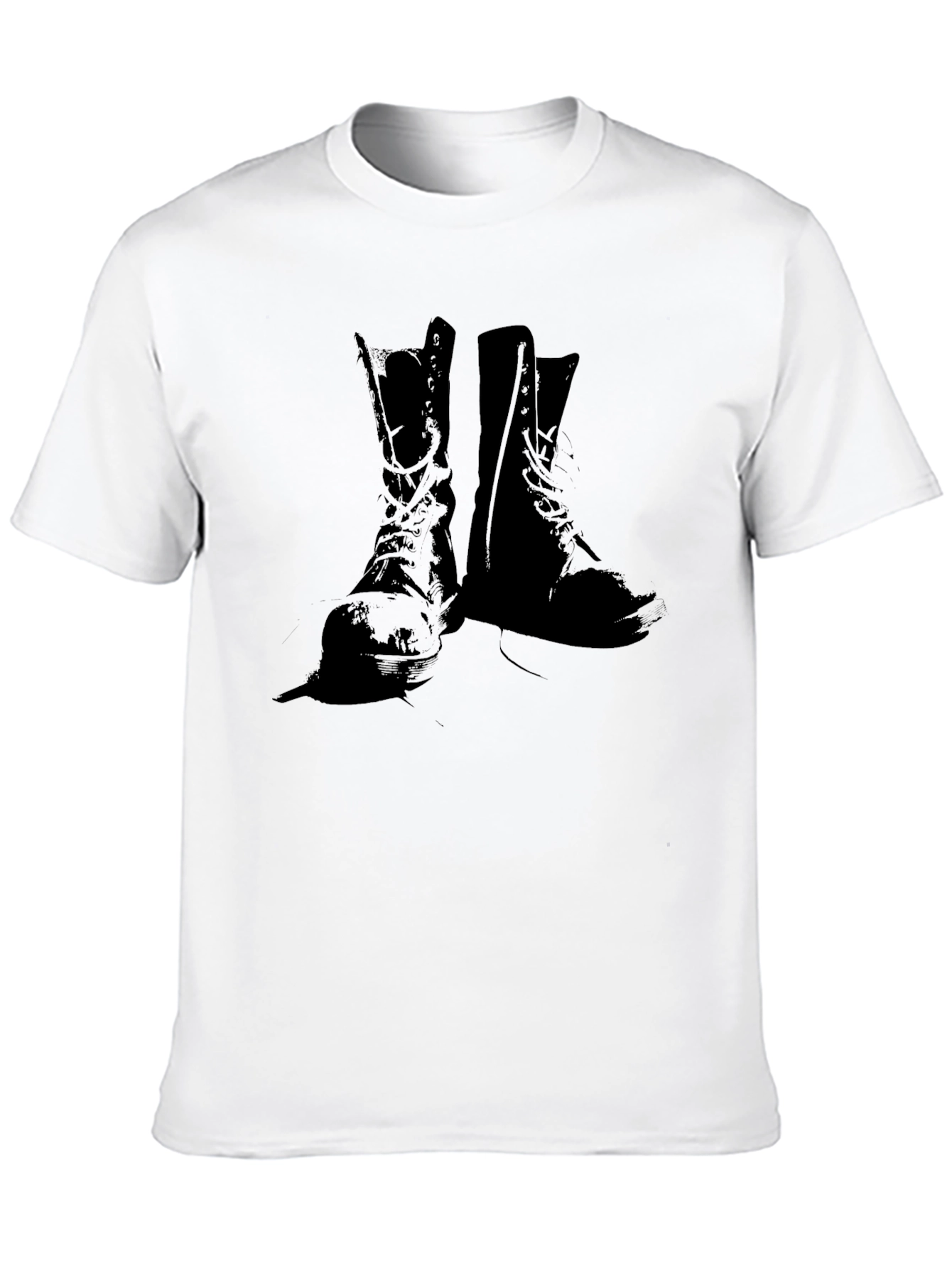 Black Graphic Boot Print Black T-Shirt view 10