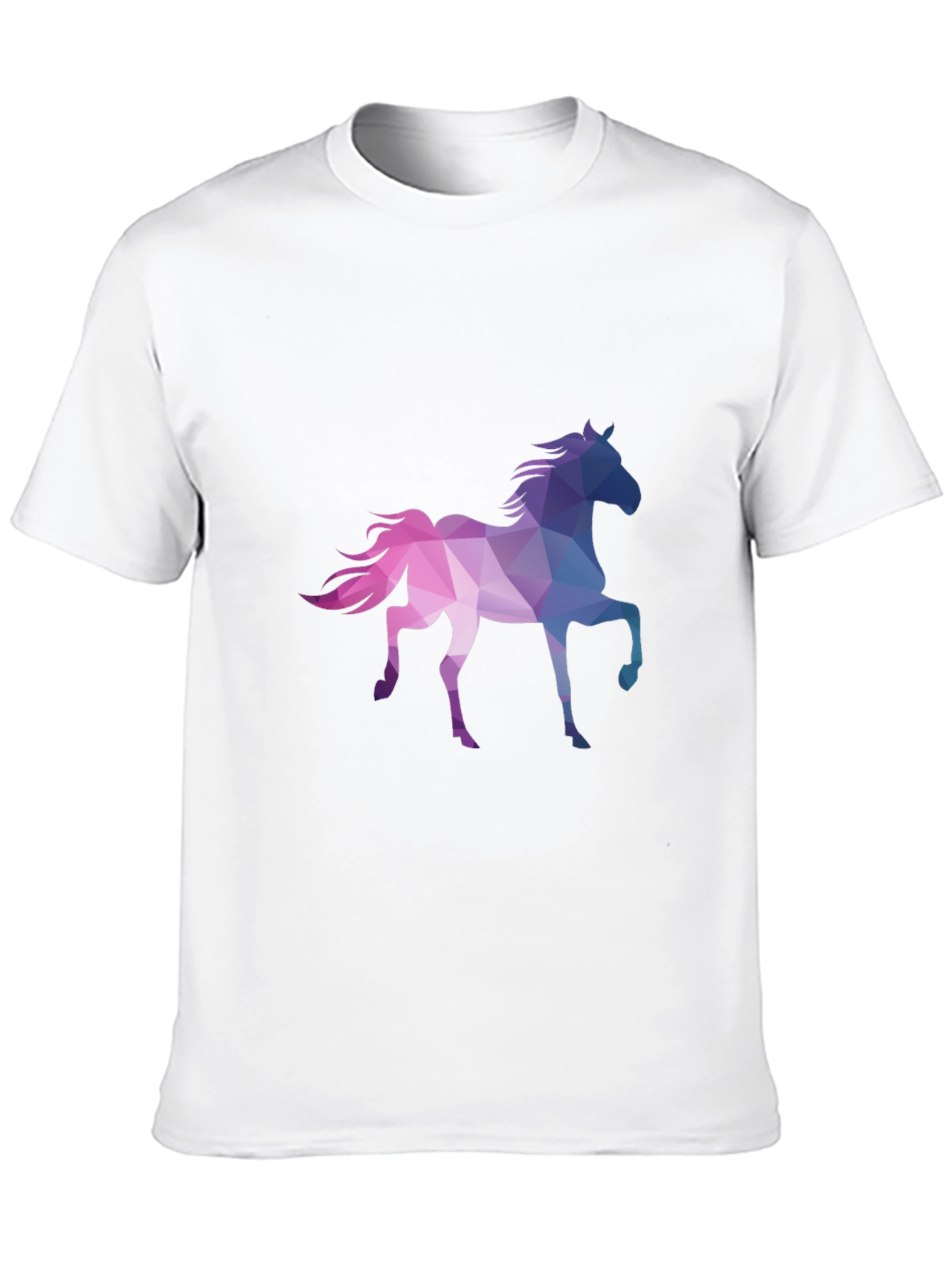 Black Geometric Horse Graphic T-Shirt - Black view 10