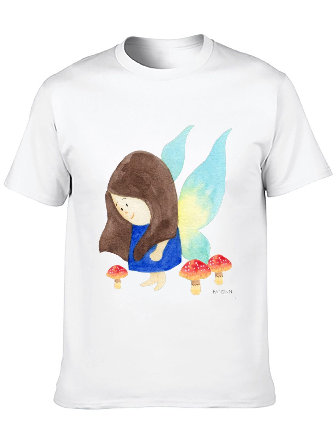 Black Fairy and Mushrooms Graphic T-Shirt view 10