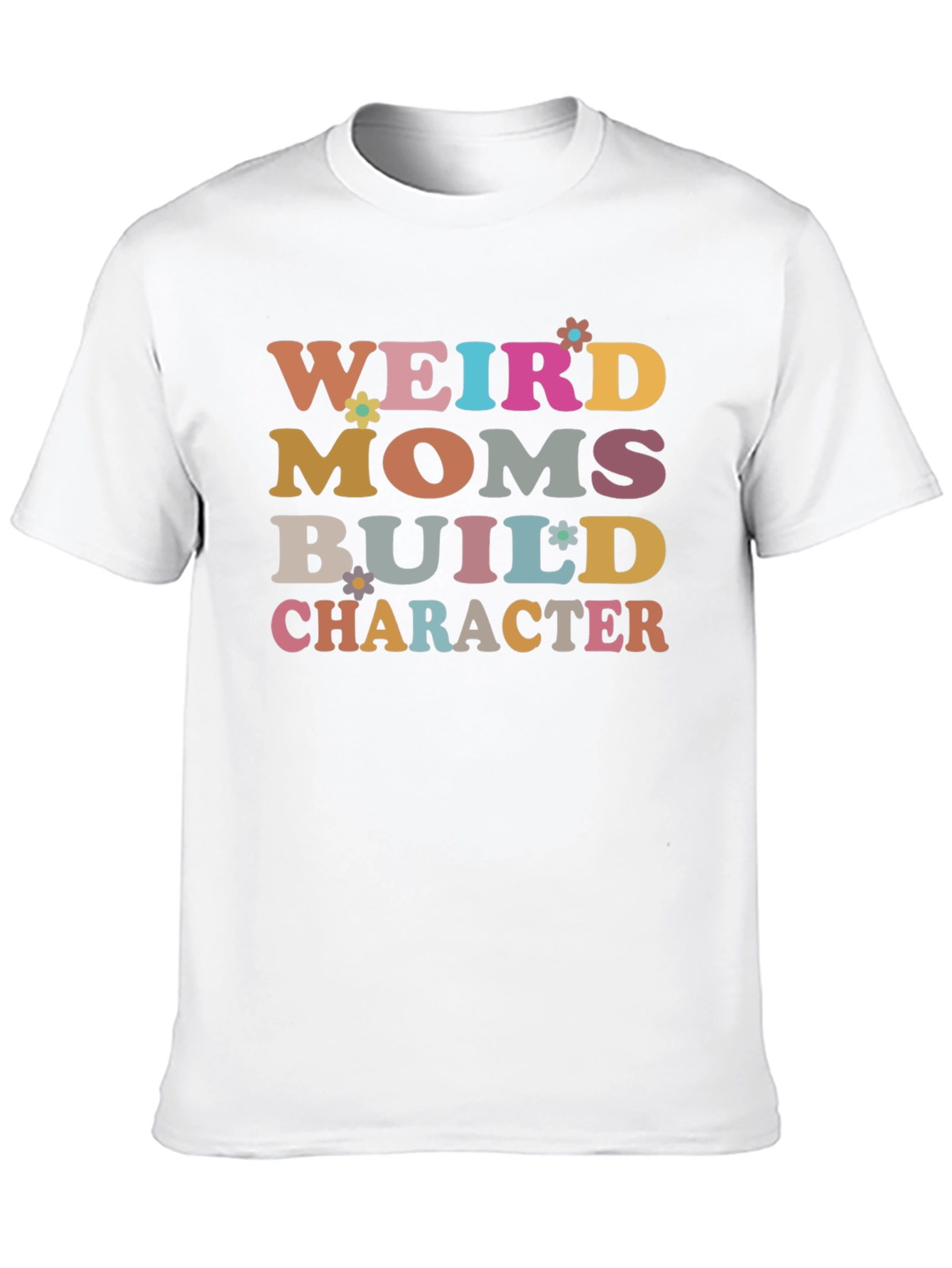 Black Weird Moms Build Character T-Shirt view 10