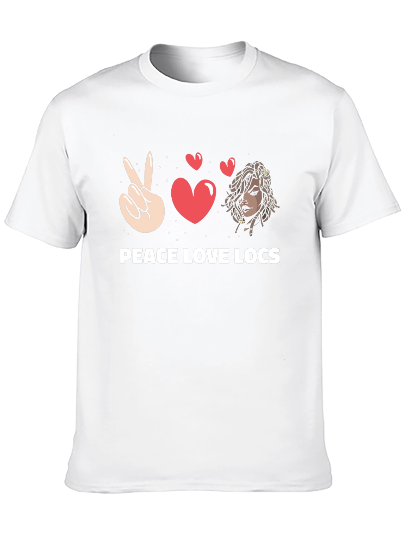 Peace Love Locs Graphic Tee - Black - 10