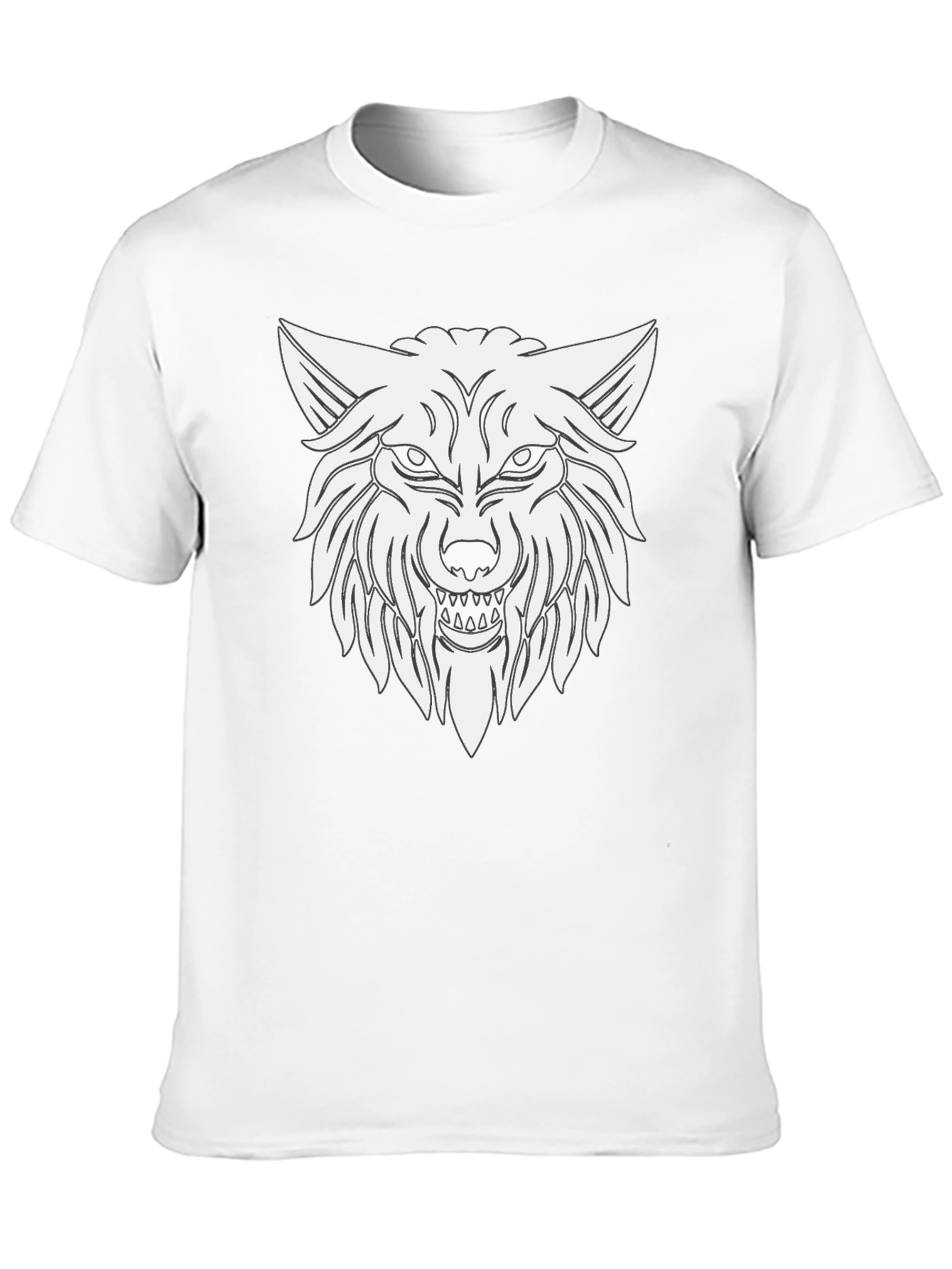 Black Wolf Graphic T-Shirt - Black Cotton Tee view 10