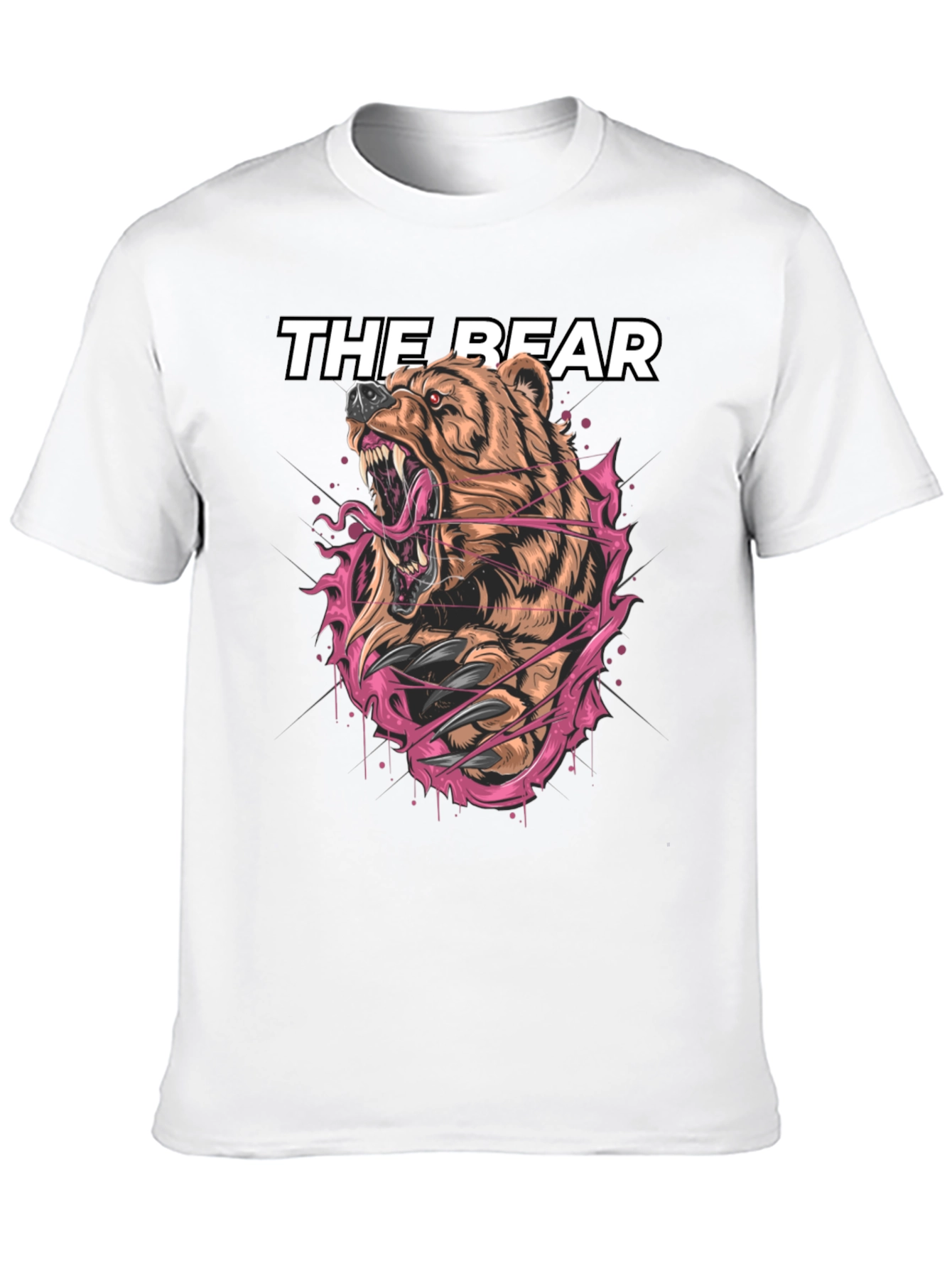 Black The Bear Graphic Print Black T-Shirt view 10