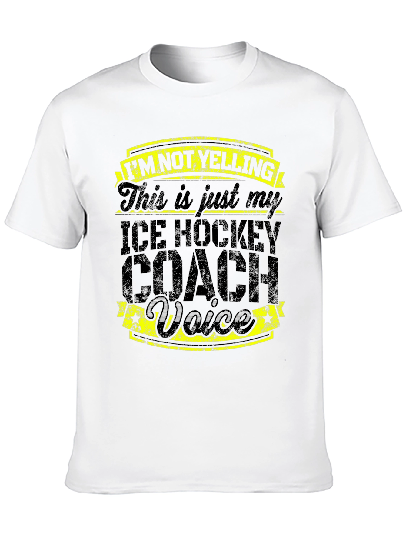 Black Ice Hockey Coach Voice T-Shirt - Funny Coach Tee view 10