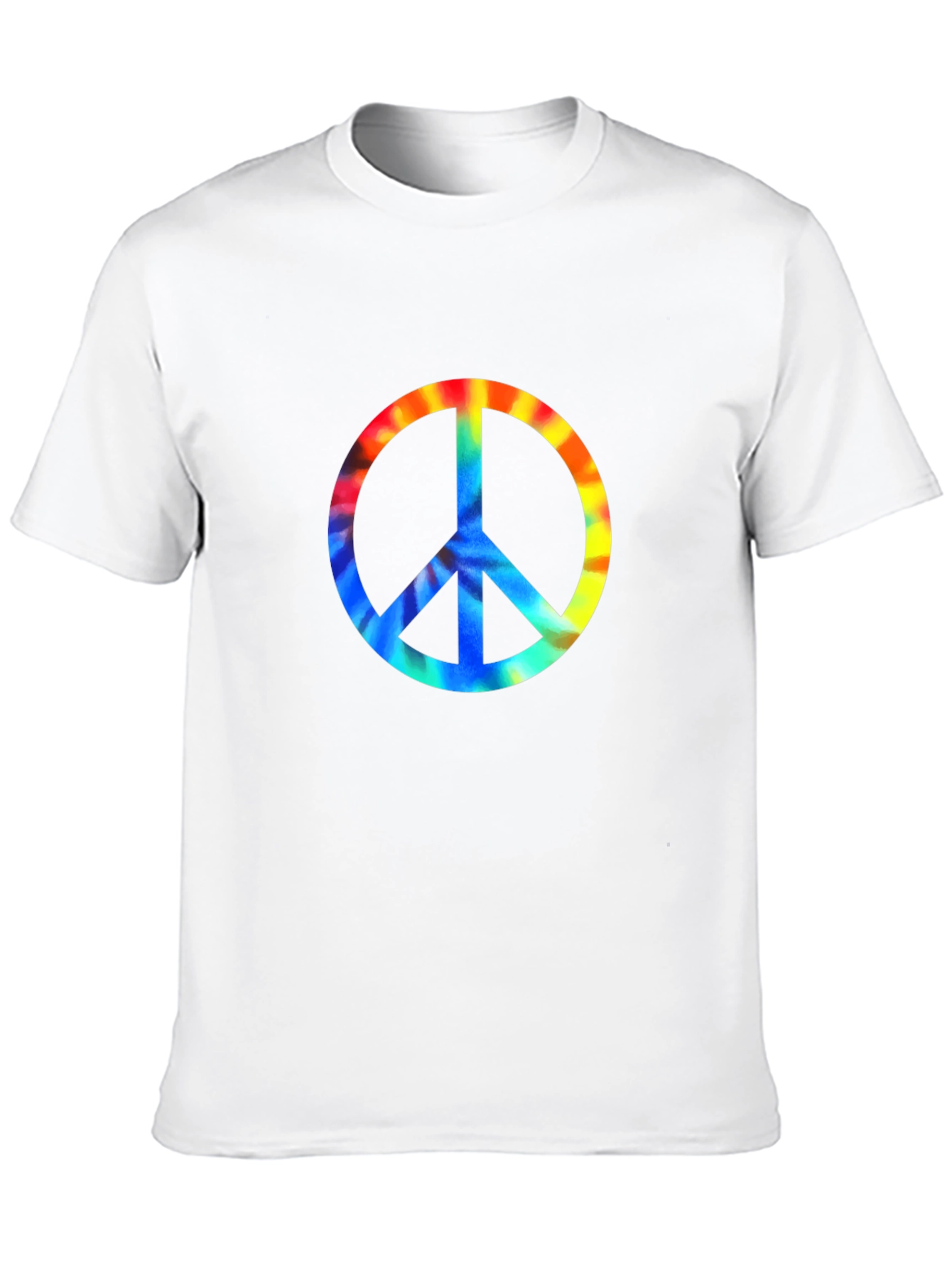 Black Peace Sign Tie-Dye Graphic Tee - Black view 10