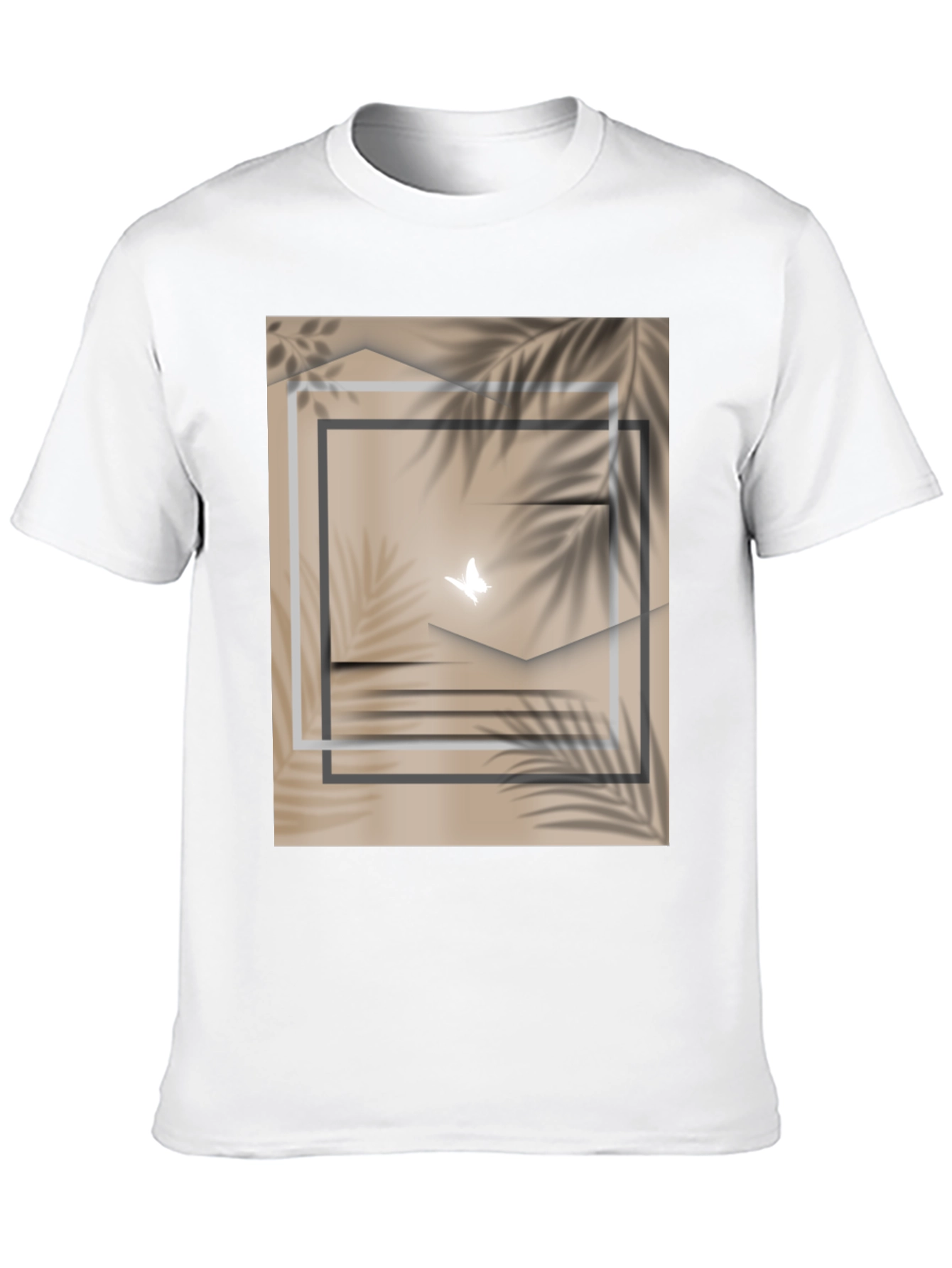 Black Abstract Butterfly Graphic Tee - Stylish Casual Wear view 10