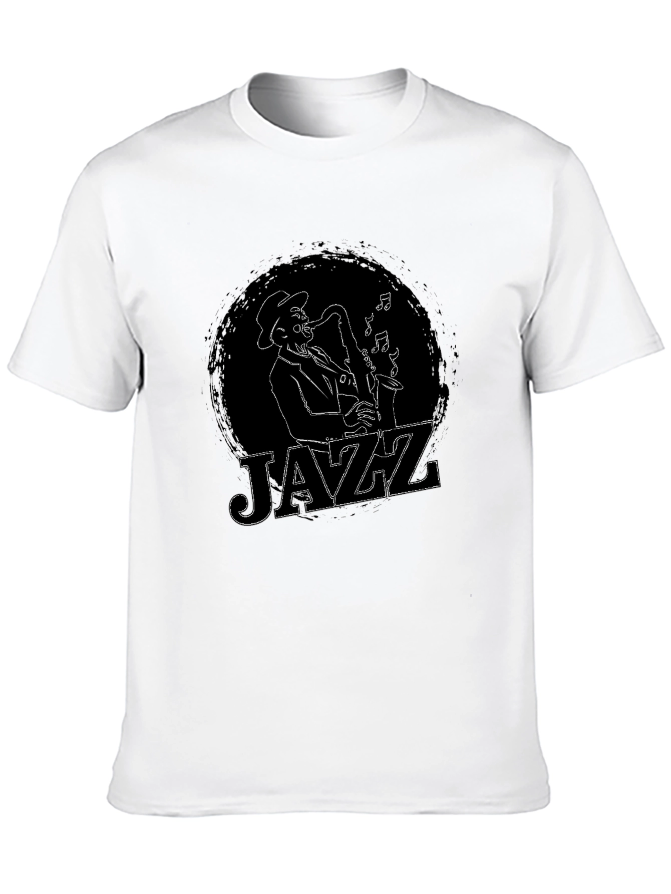 Black Cool Jazz Saxophone Player T-Shirt view 10