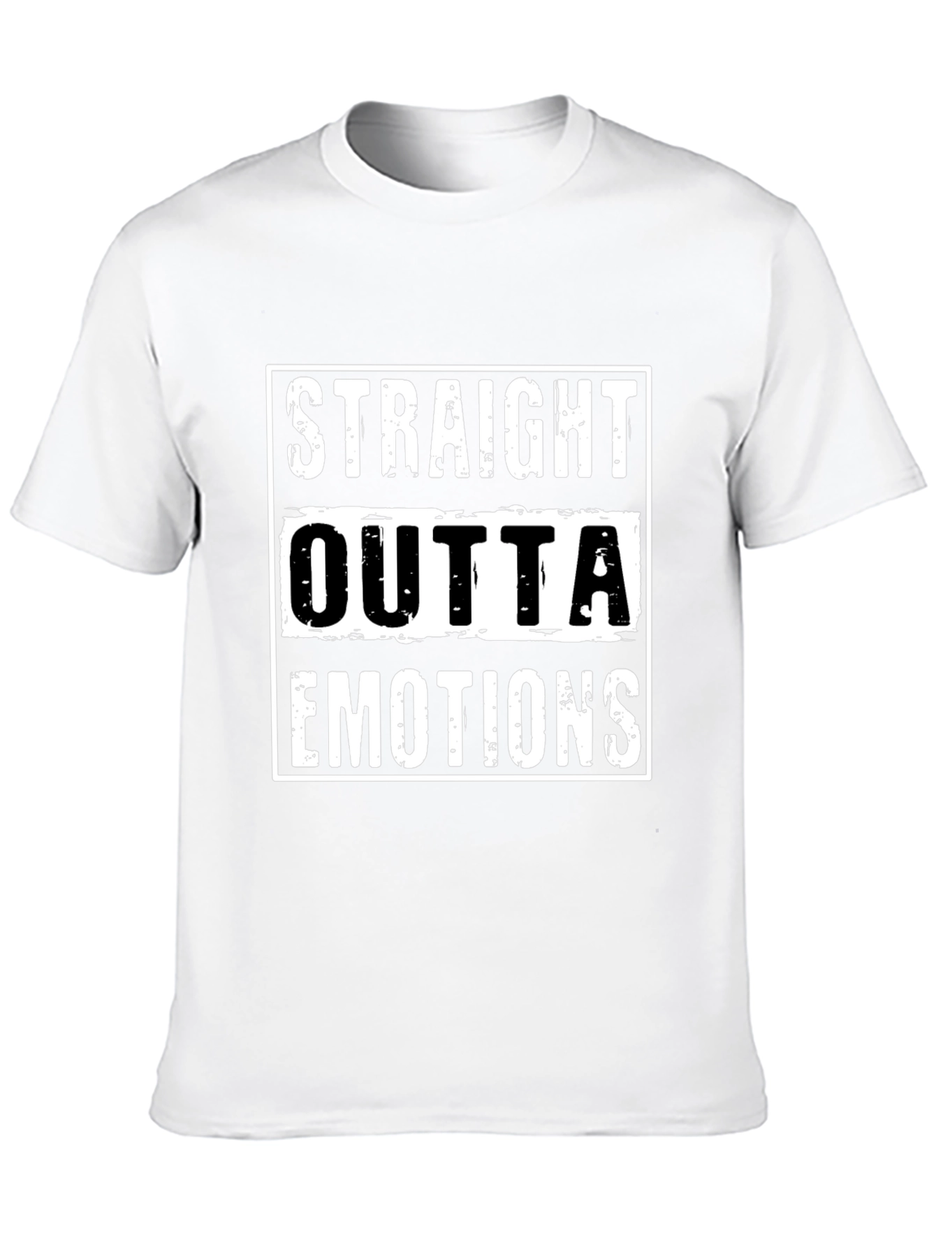 Black Straight Outta Emotions Graphic Tee view 10