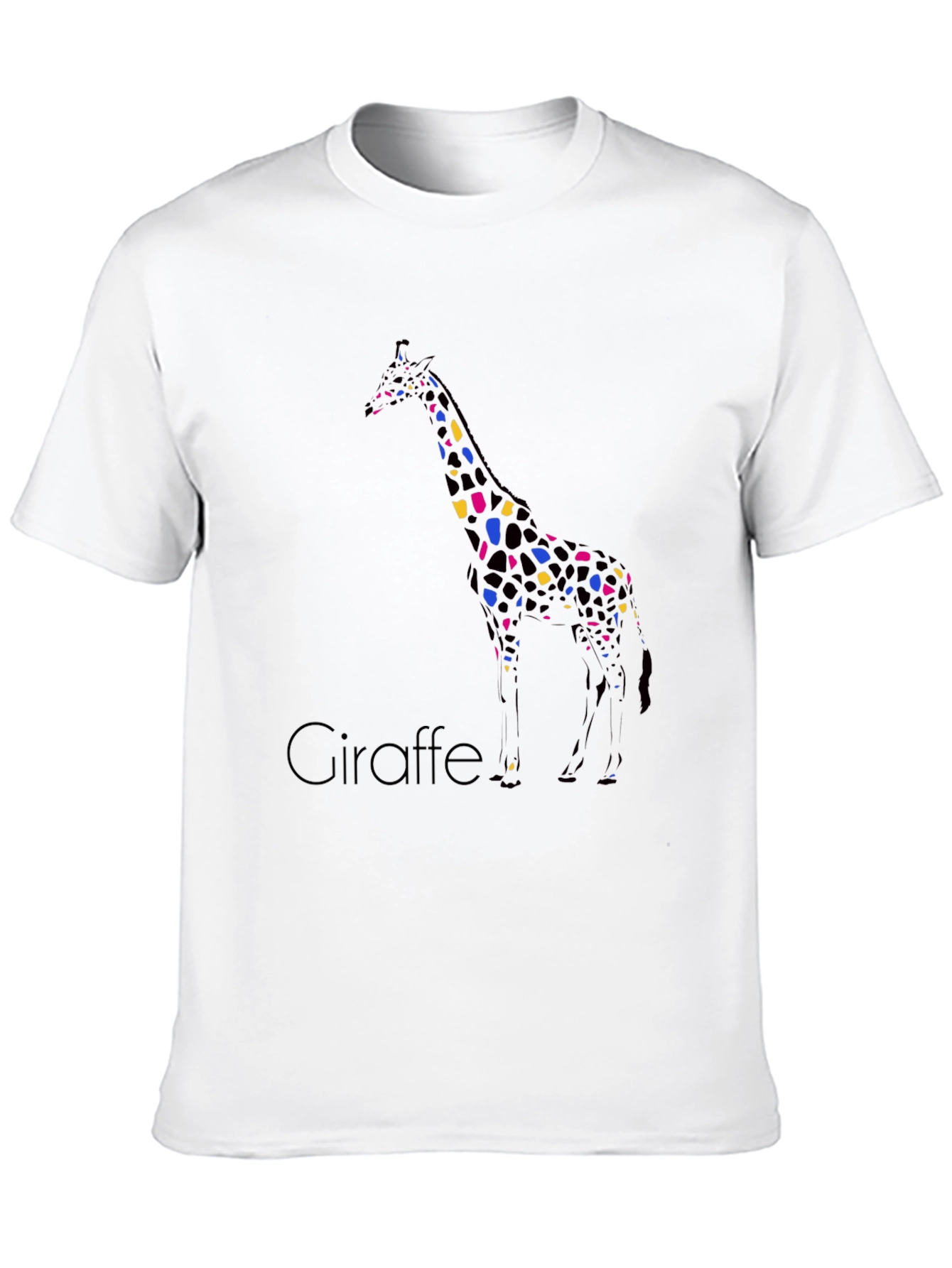 Black Giraffe Print Crew Neck T-Shirt view 10