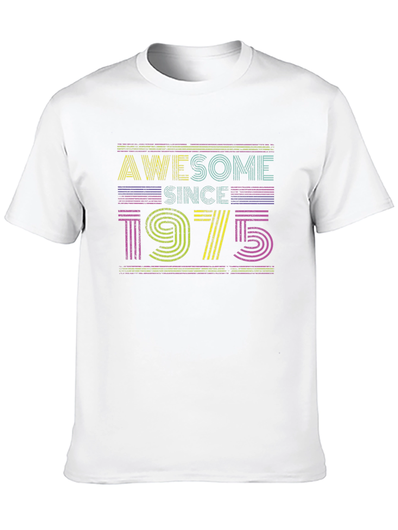 Black Awesome Since 1975 Retro T-Shirt view 10