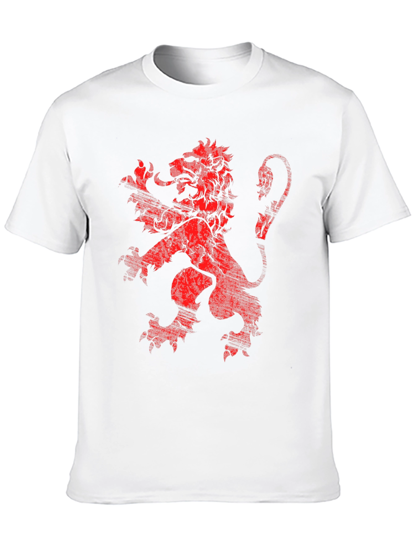 Black Red Lion Crest Graphic Black T-Shirt view 10