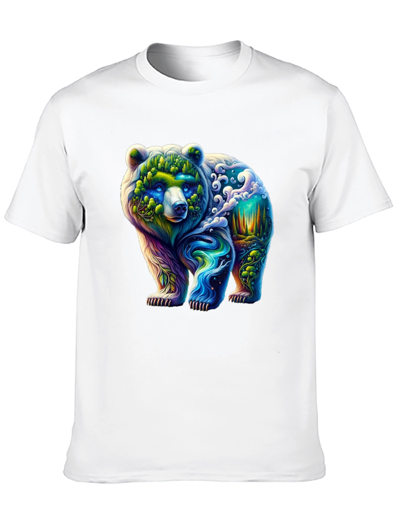 Black Nature Bear Graphic Tee - Black view 10