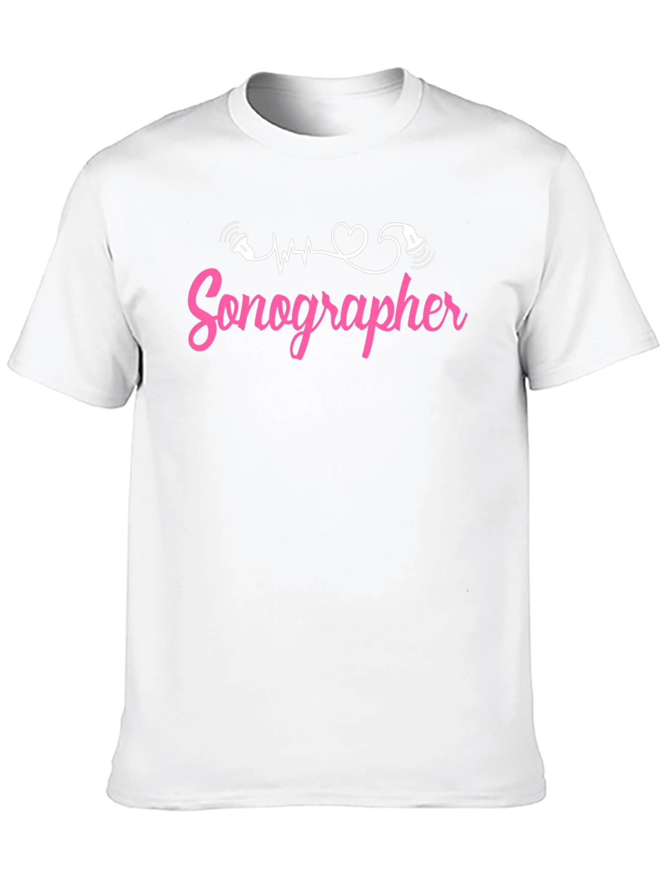 Black Sonographer T-Shirt - Medical Professional Apparel view 10